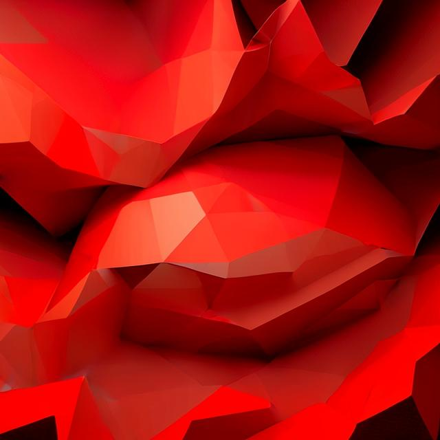 K#015 - Ruby Facets – Modernes Christmas Art Shirt Unisex