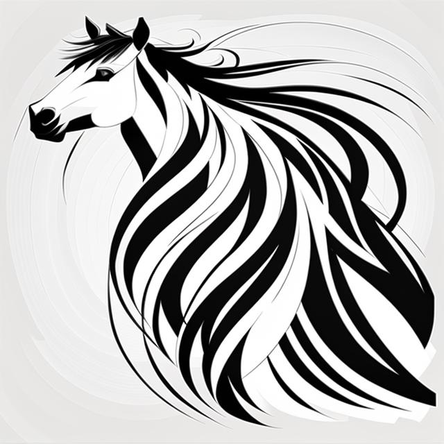 K#111 - Horse Spirit T-Shirt – Stärke & Freiheit im Monoline-Stil | Kirrify