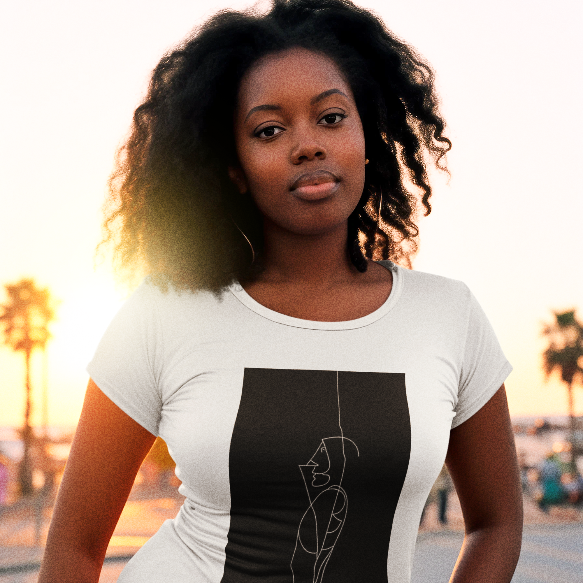 K#122 - Equine Elegance T-Shirt – Minimalistische Pferde-Linienkunst | Kirrify