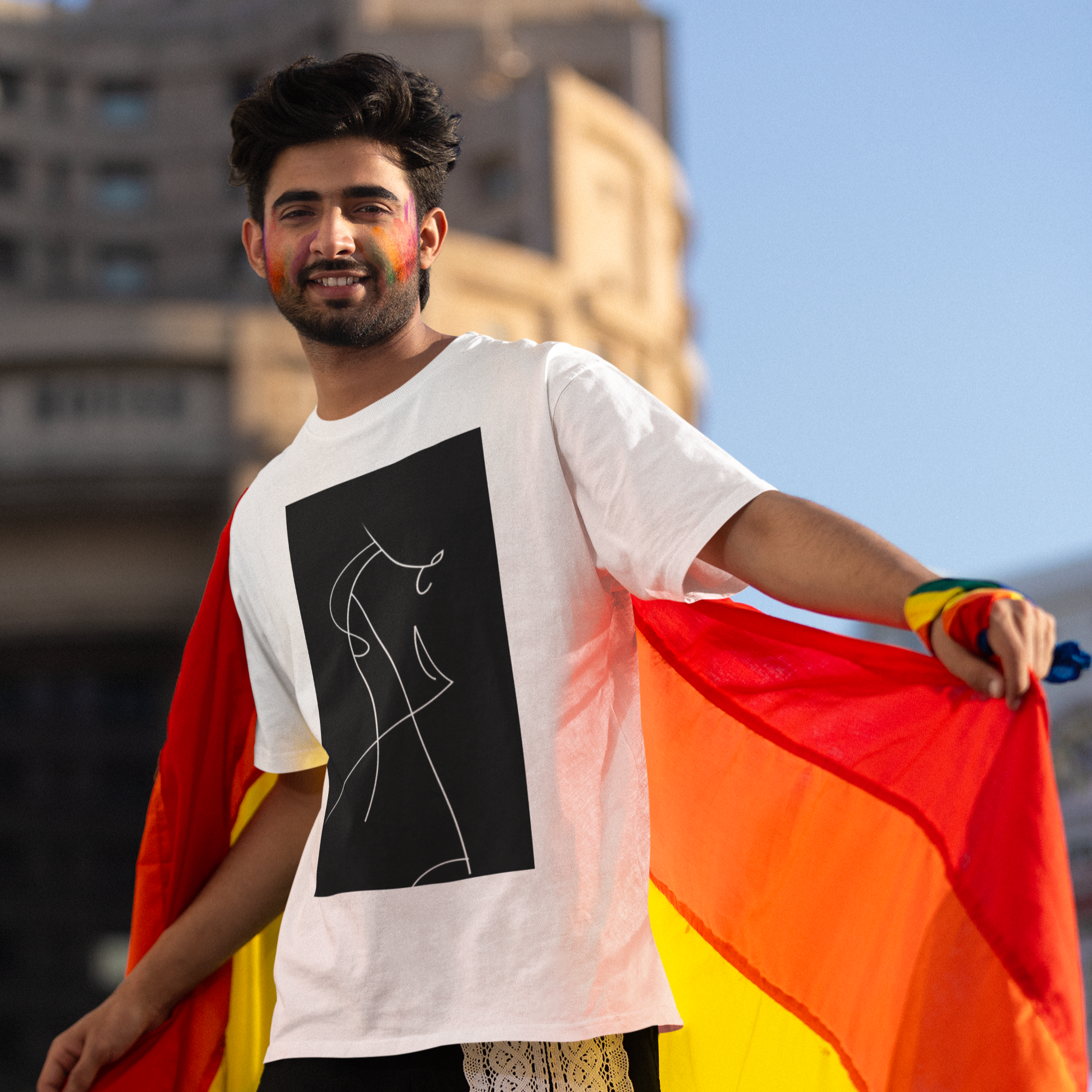 K#137 - Equine Grace T-Shirt – Minimalistische Pferdekunst in Schwarz & Weiß | Kirrify