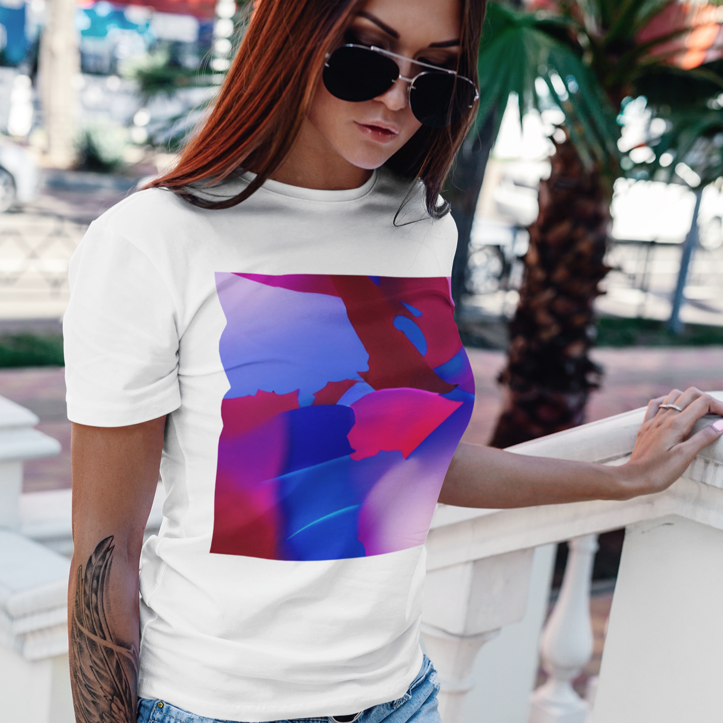 K#151 - Neon Drift T-Shirt – Abstrakte Energie in Farbe & Bewegung | Kirrify