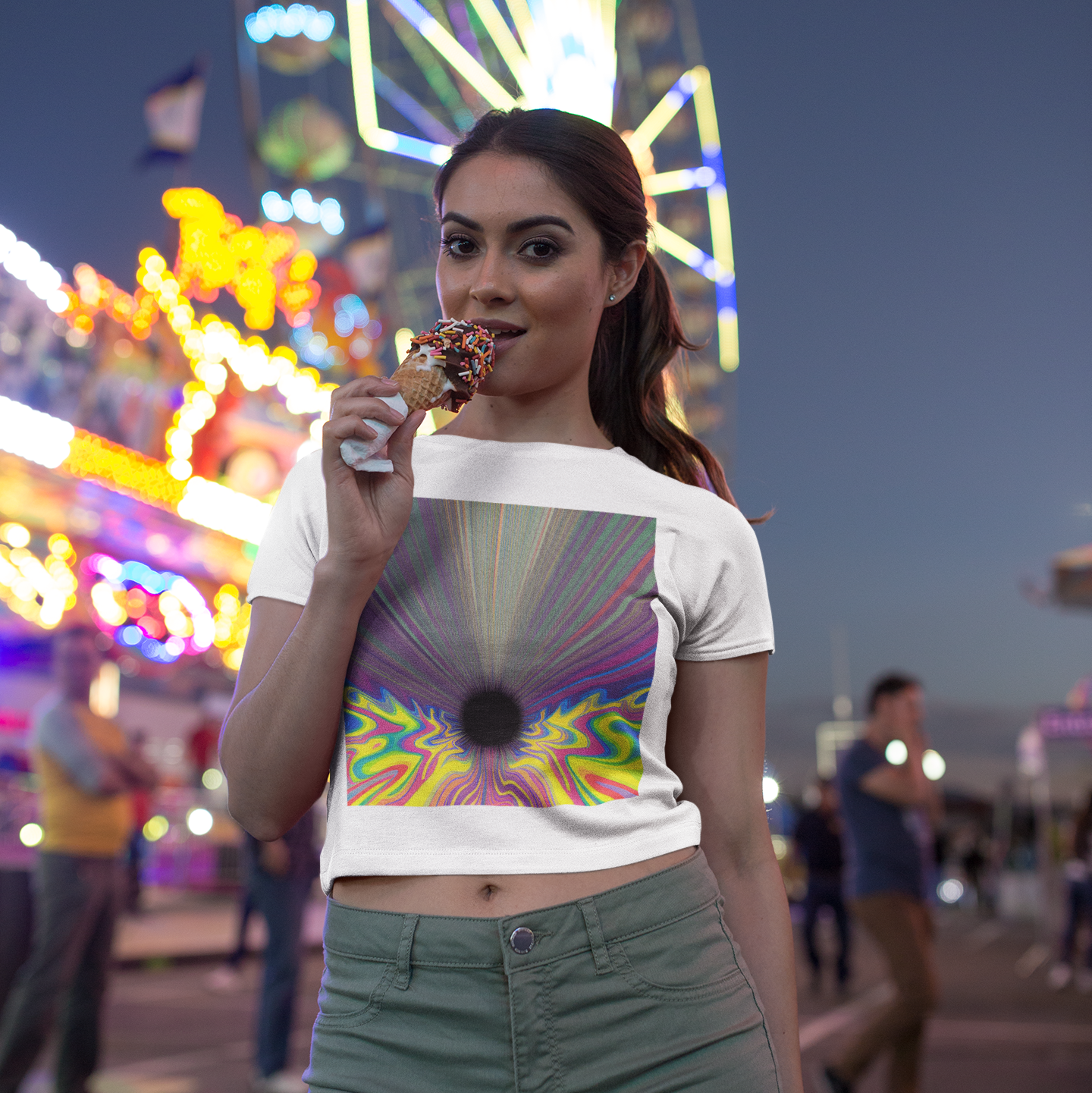 K#156 - Spectrum Vortex T-Shirt – Farben in Bewegung | Kirrify Flow Series