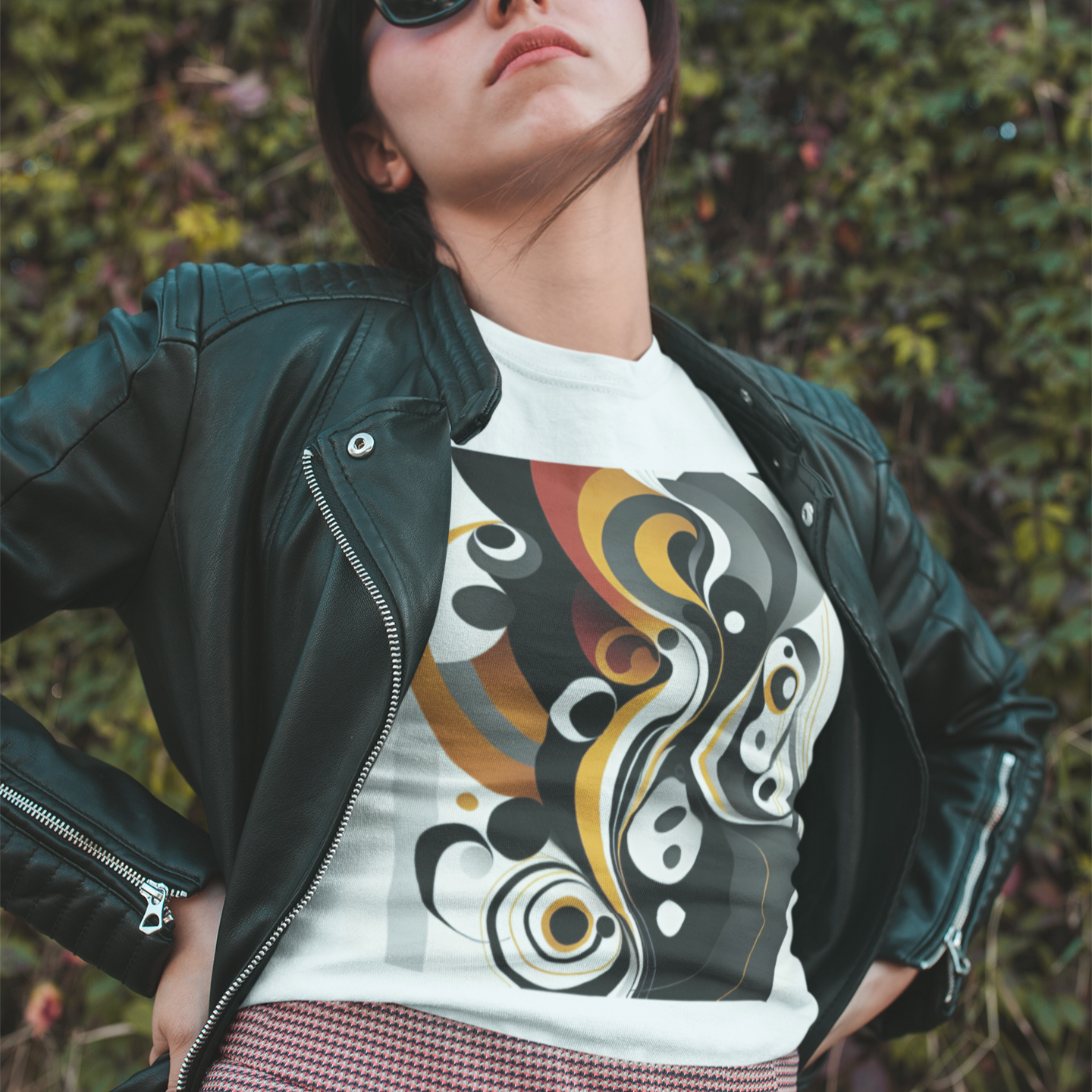 K#183 - Golden Motion T-Shirt – Kunst in Bewegung & Balance | Kirrify Flow