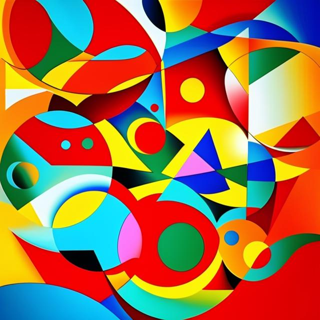 K#207 - Geometric Harmony T-Shirt – Abstrakte Formen & Farben | Kirrify