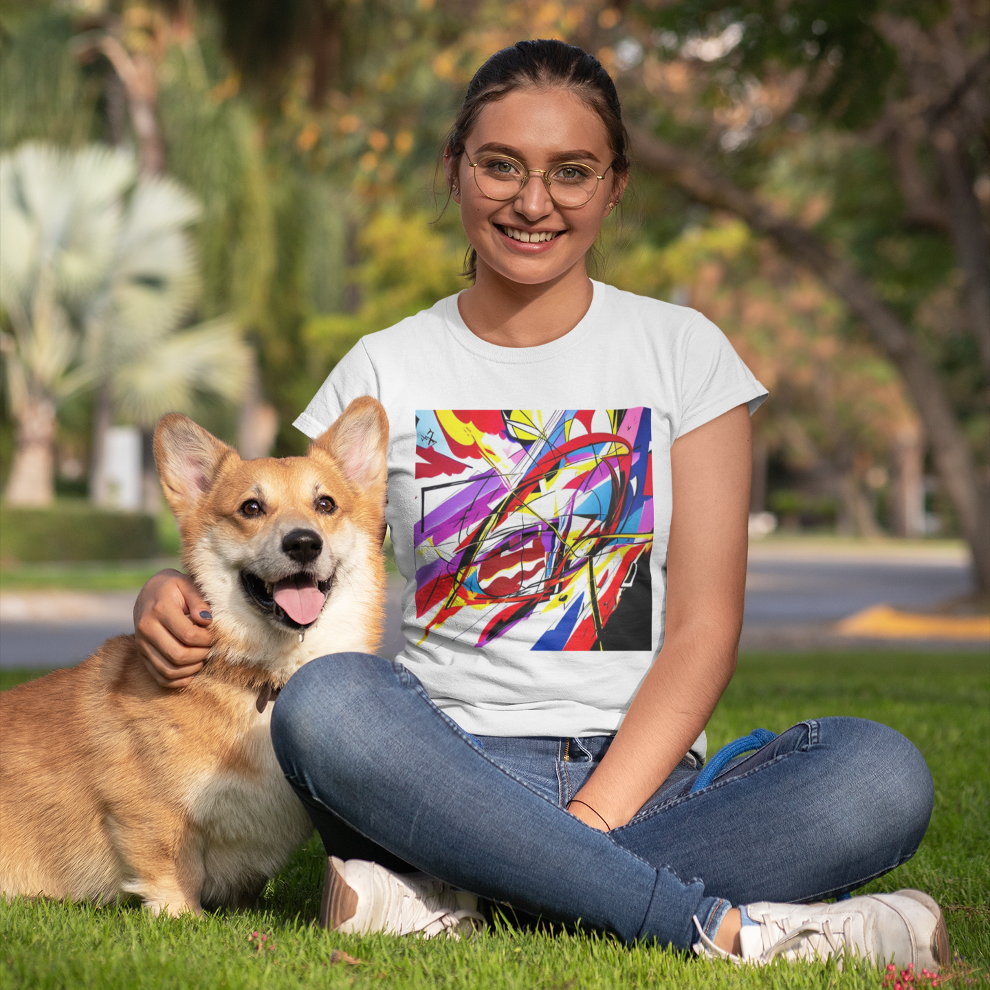 k#209 - Rhythmic Motion T-Shirt – Energie & Farbe in Bewegung | Kirrify