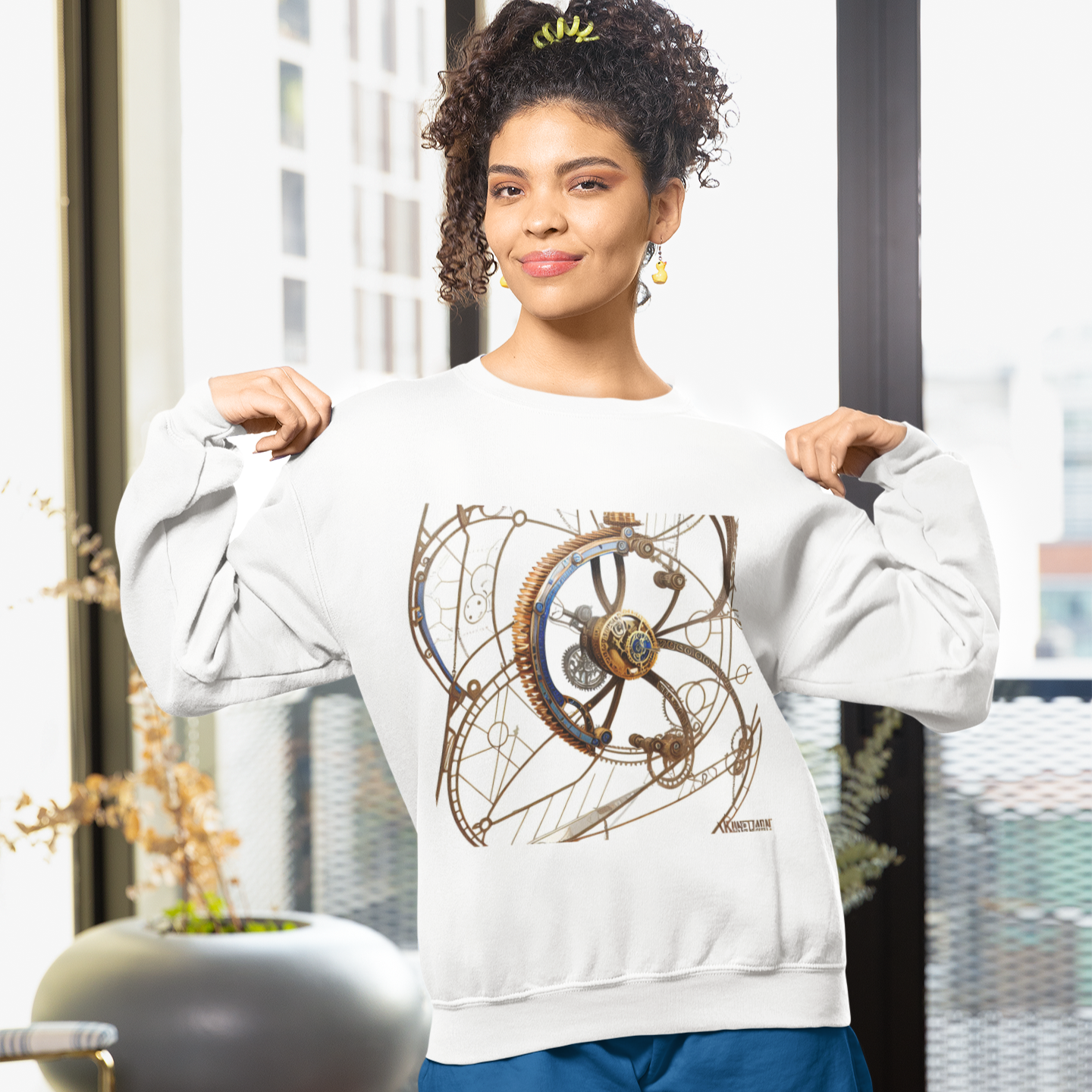 K#406 - Mecha Precision Sweatshirt – Mechanische Kunst & Bewegung | Kirrify