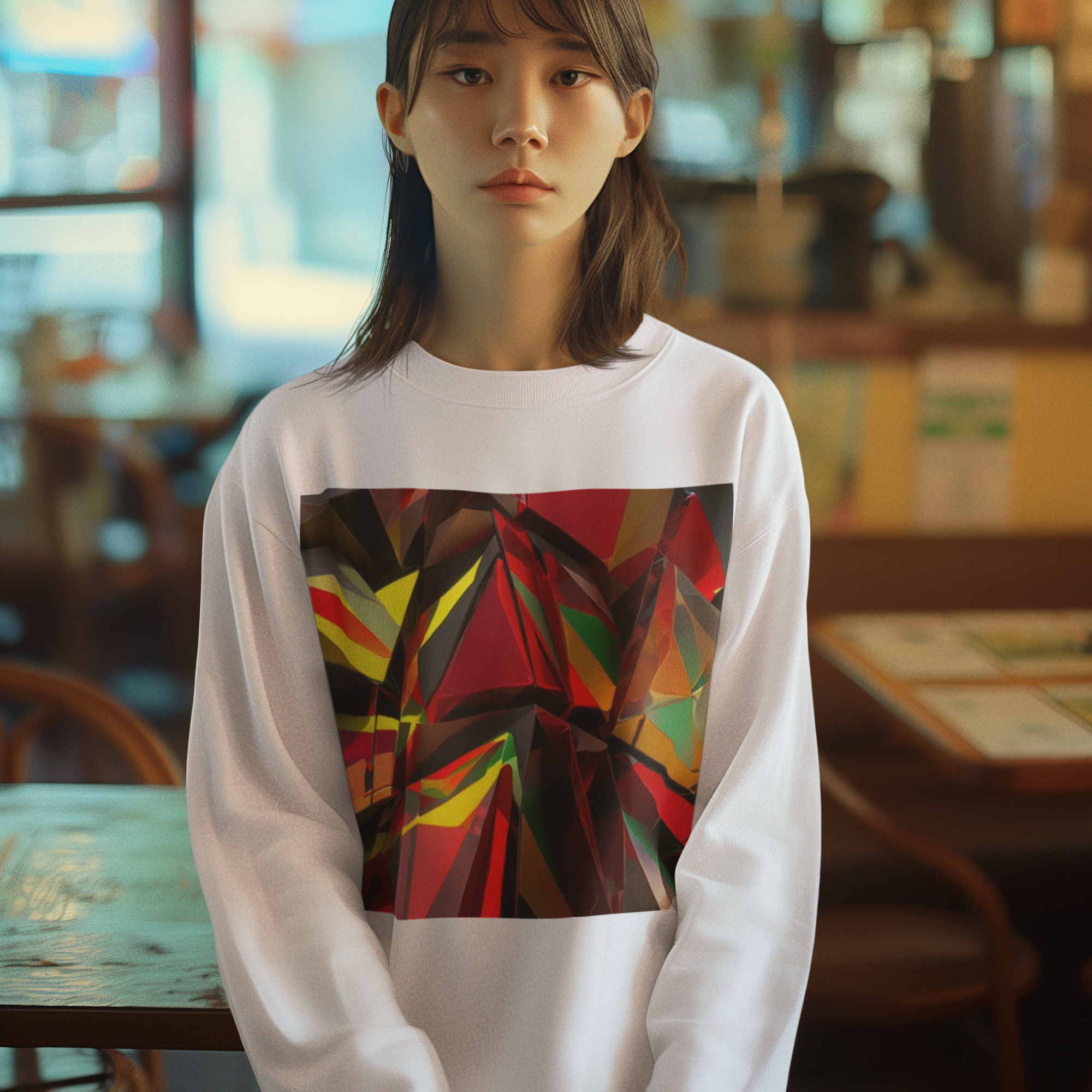 K#417 - Energy Crystal Sweatshirt – Prismaffekt & Farbenergie in Bewegung | Kirrify