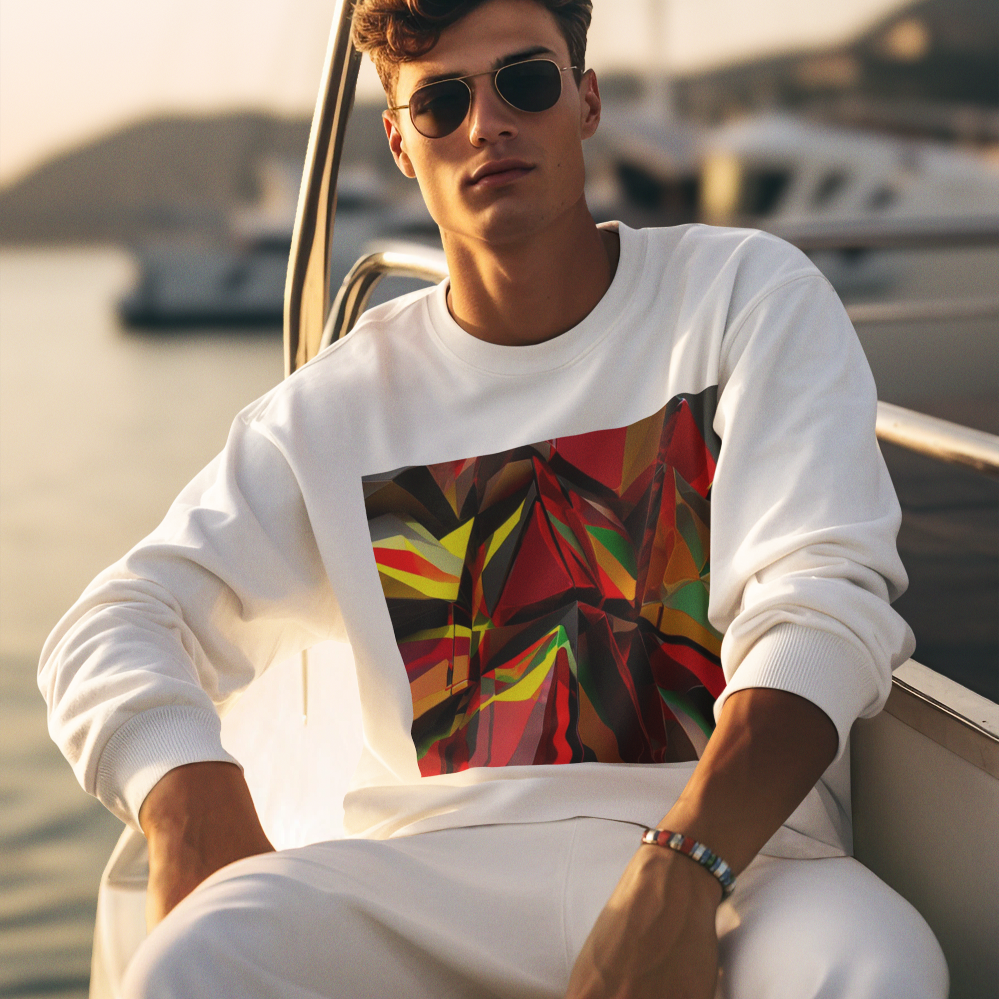 K#417 - Energy Crystal Sweatshirt – Prismaffekt & Farbenergie in Bewegung | Kirrify