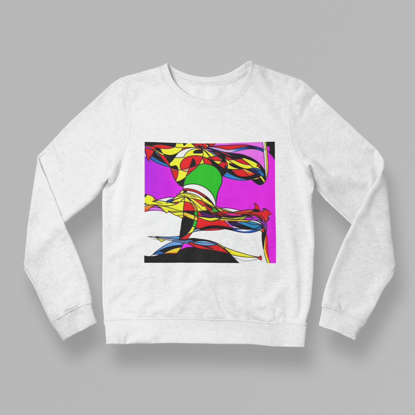 K#421 - Vivid Motion Sweatshirt – Farbstarke abstrakte Energie | Kirrify