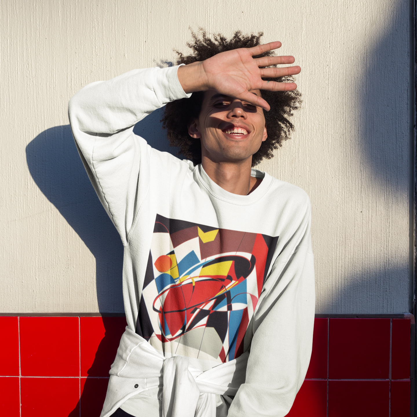 K#429 - Abstract Pulse Sweatshirt – Bewegung in Farbe & Form | Kirrify Kinetic