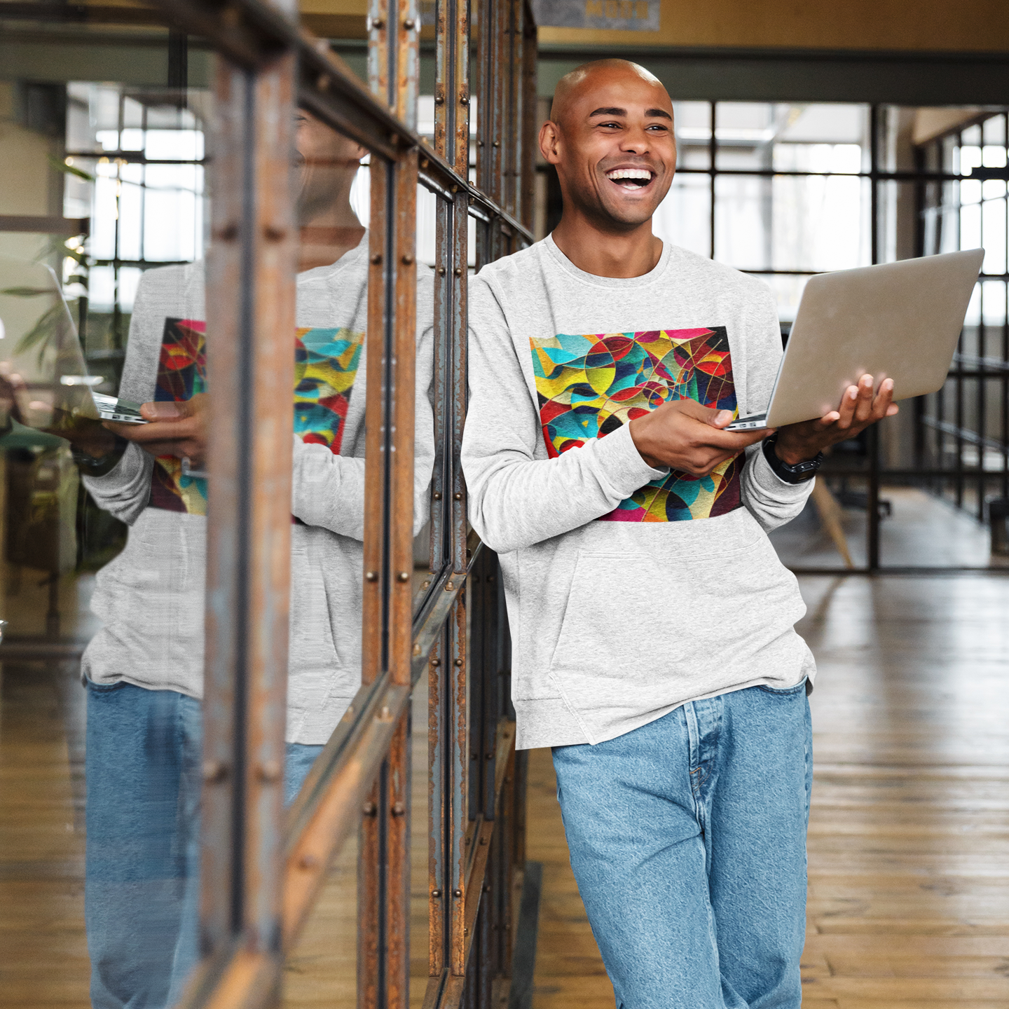 K#430 - Color Motion Sweatshirt – Energie in Bewegung | Kirrify Fusion