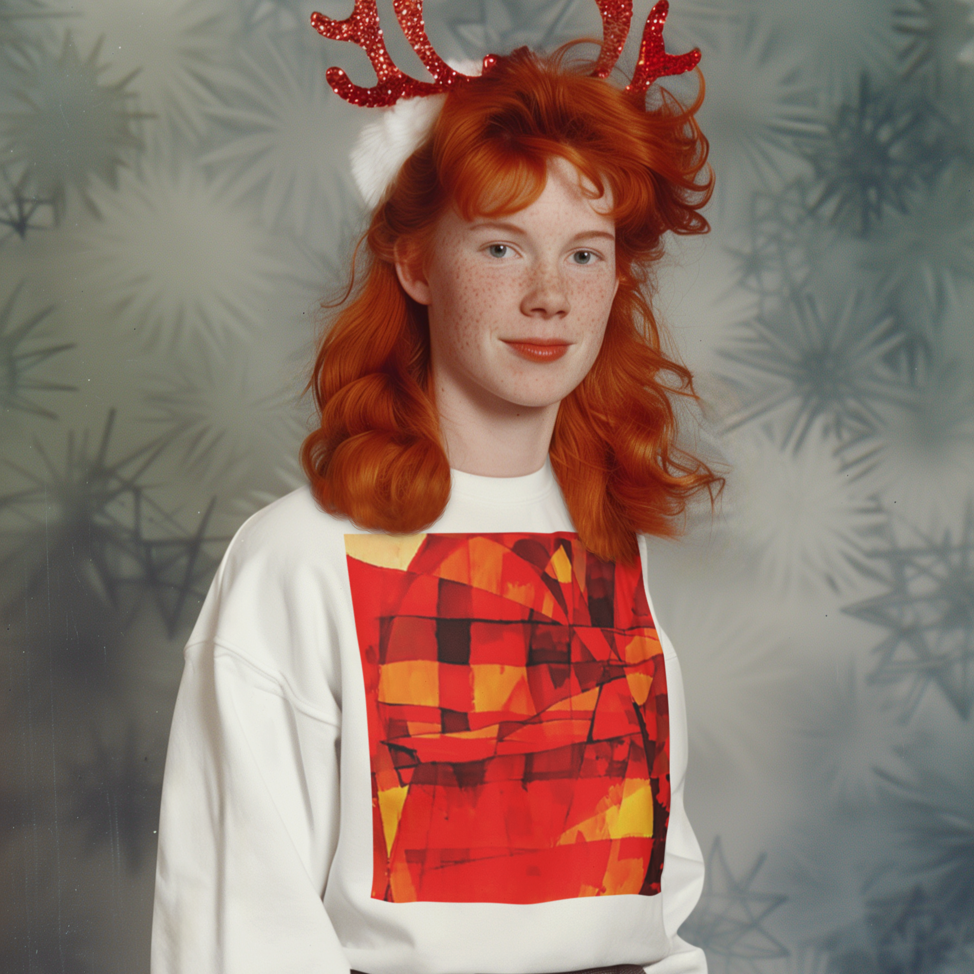 K#442 - Abstract Red Christmas Sweater – Kirrify Artwear Unisex
