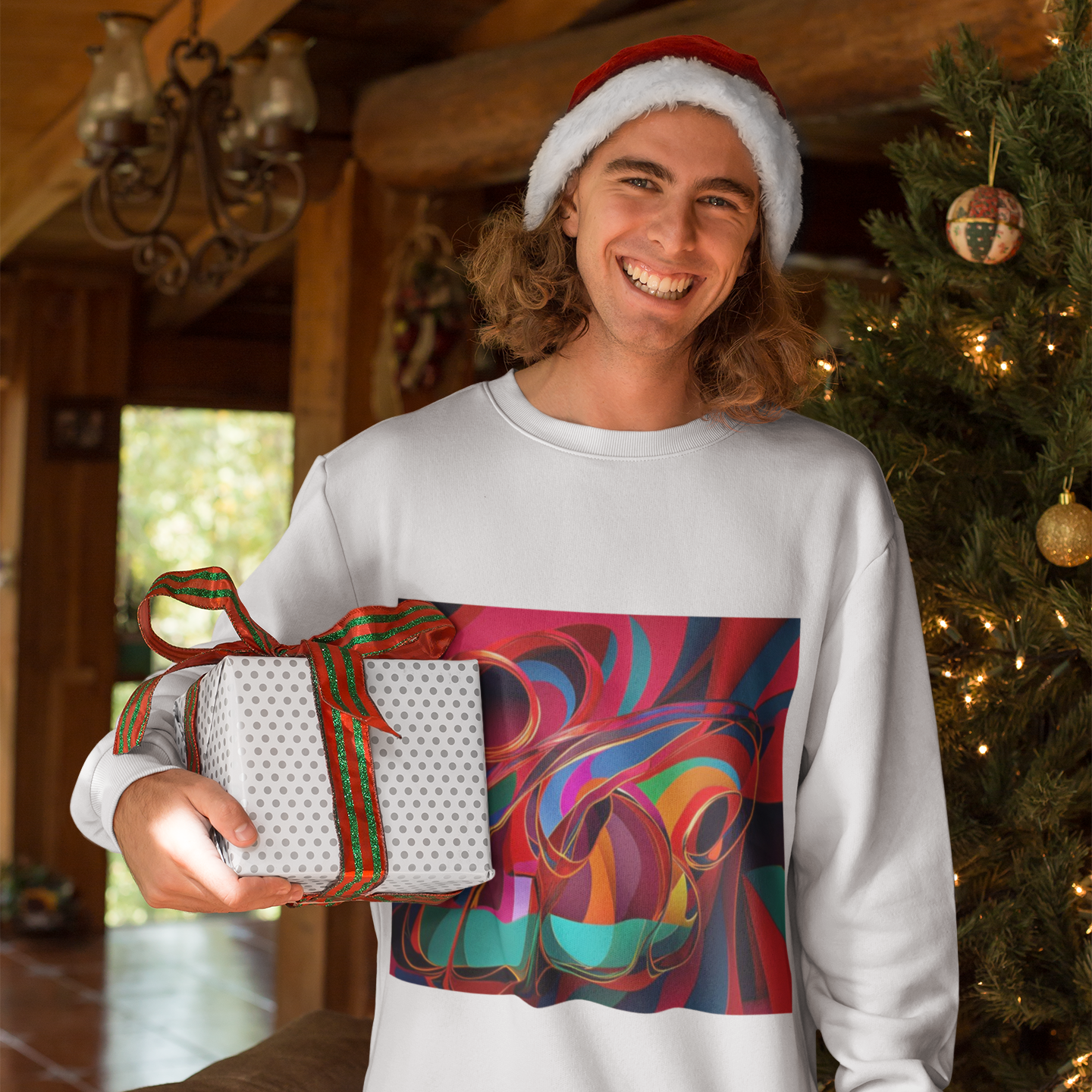 K#443 - Color Swirl Christmas Sweater – Kirrify Unisex Artwear