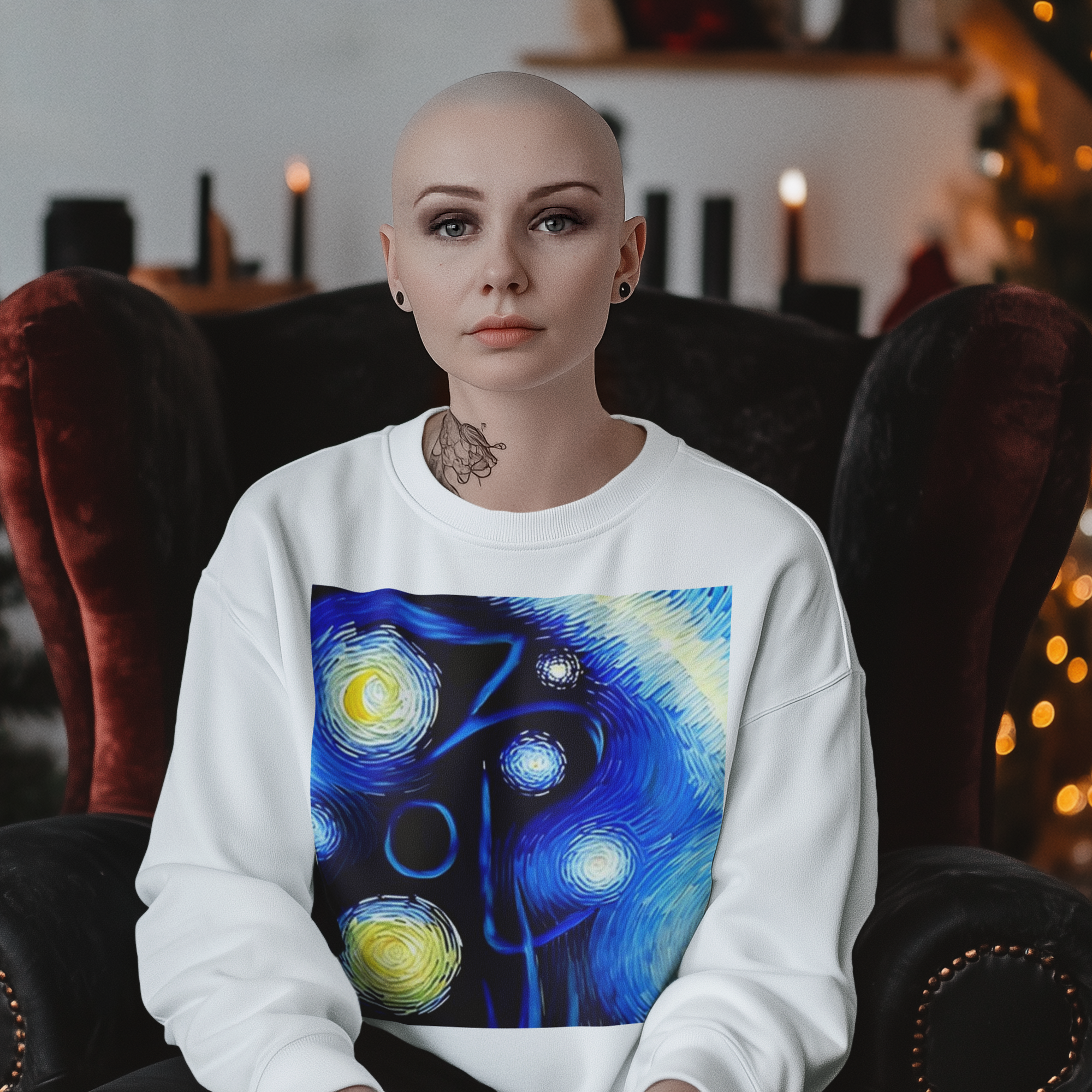 K#445 - Midnight Sky Art Sweater – Unisex Christmas Edition