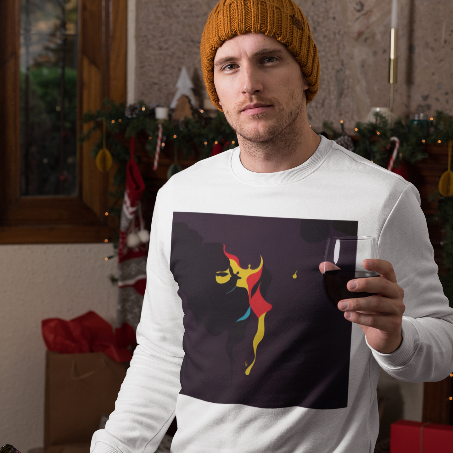 K#447 - Dancing Winter Spirit – Unisex Art Sweater by Kirrify