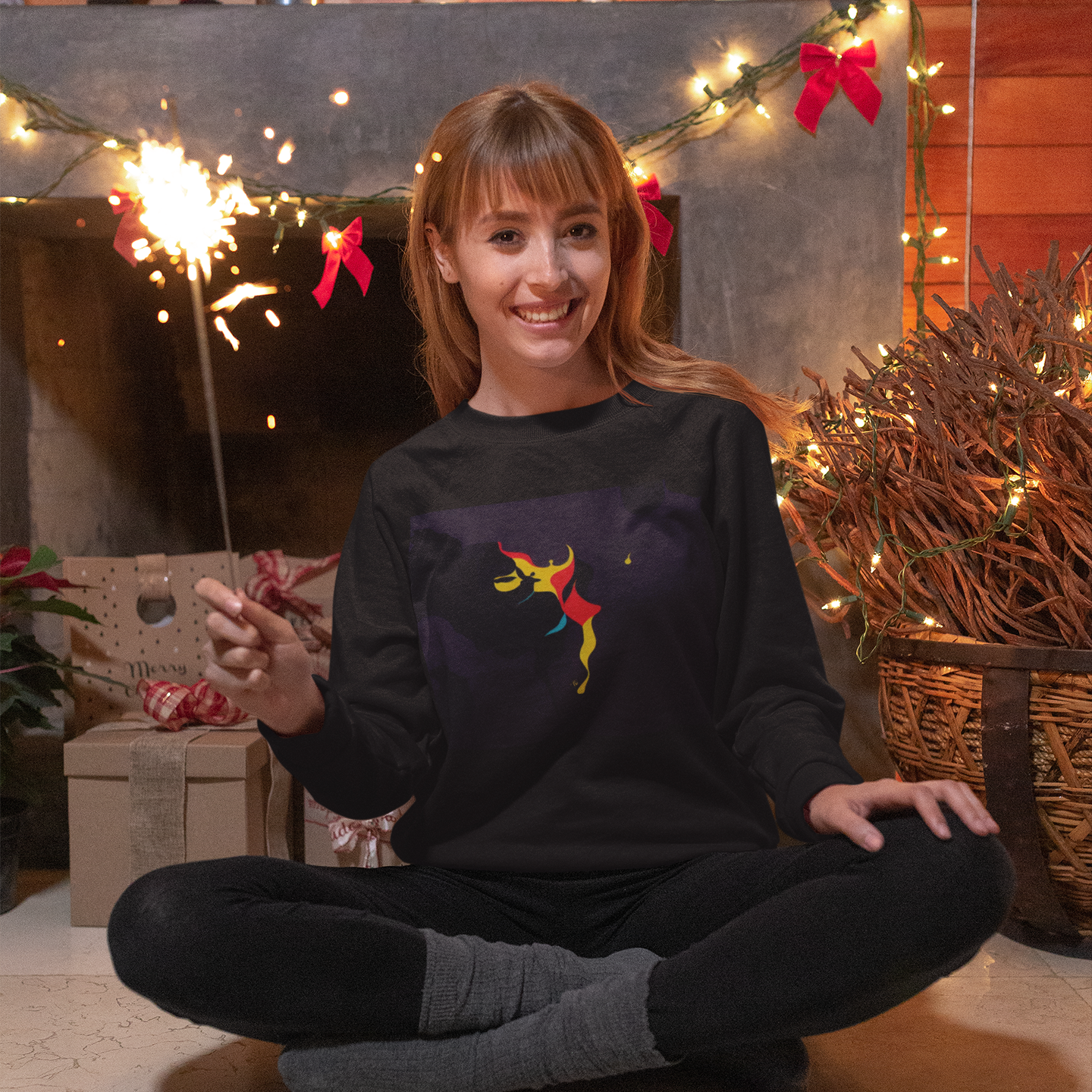 K#447 - Dancing Winter Spirit – Unisex Art Sweater by Kirrify