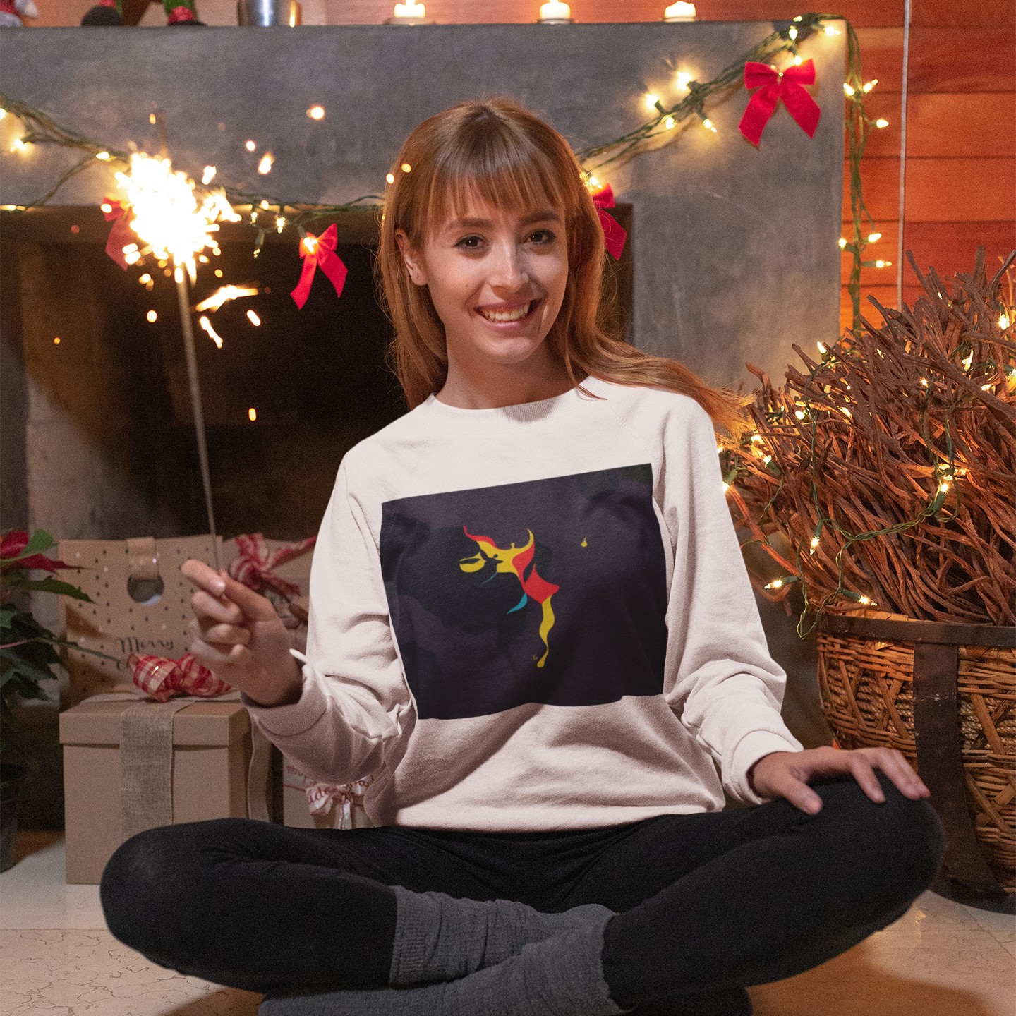 K#447 - Dancing Winter Spirit – Unisex Art Sweater by Kirrify