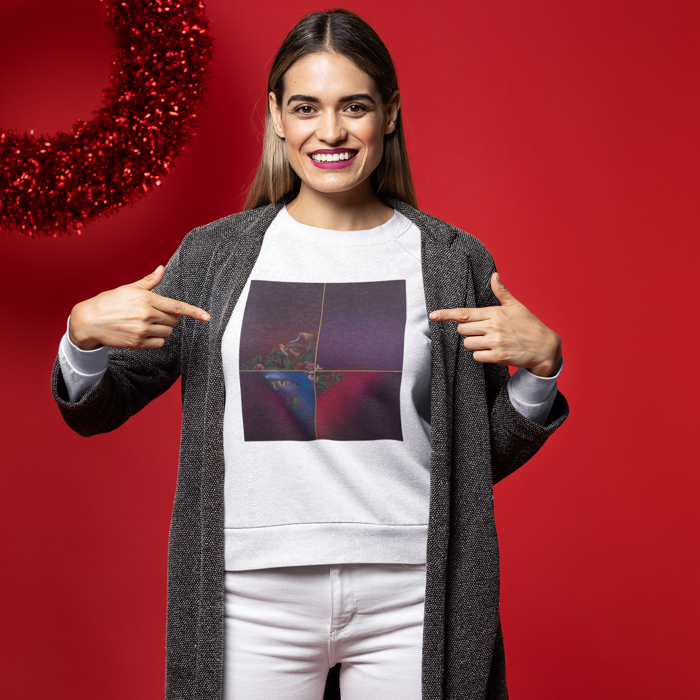 K#450 - Kirrify Christmas Unisex Sweater – Art Print Dark Edition