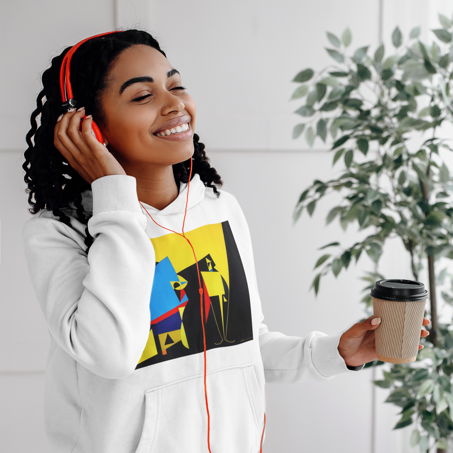 #509 - Abstract Faces Hoodie – Farbige Kunst trifft Streetstyle | Kirrify