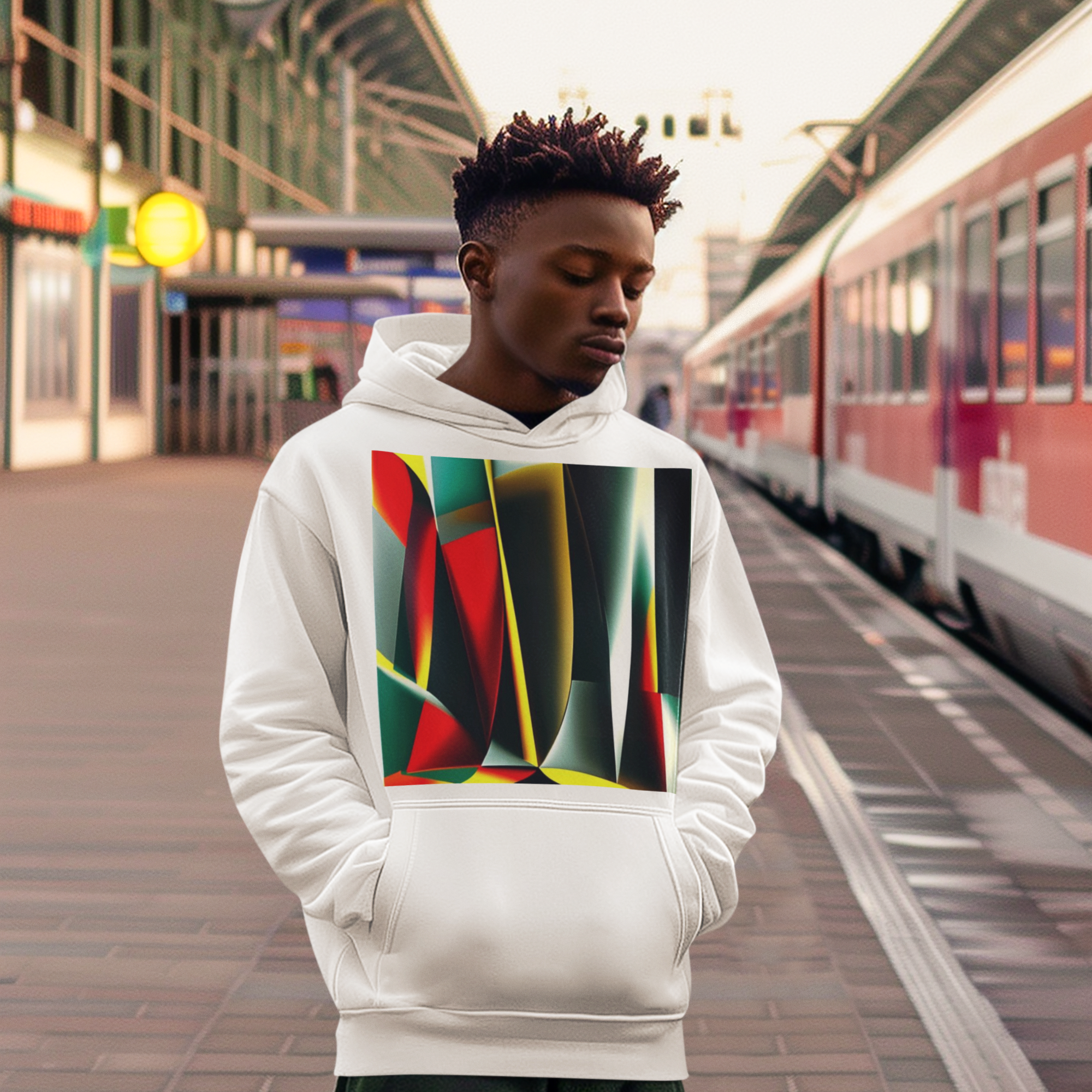 K#512 - Urban Vibes Hoodie – Abstrakte Streetart in Bewegung | Kirrify