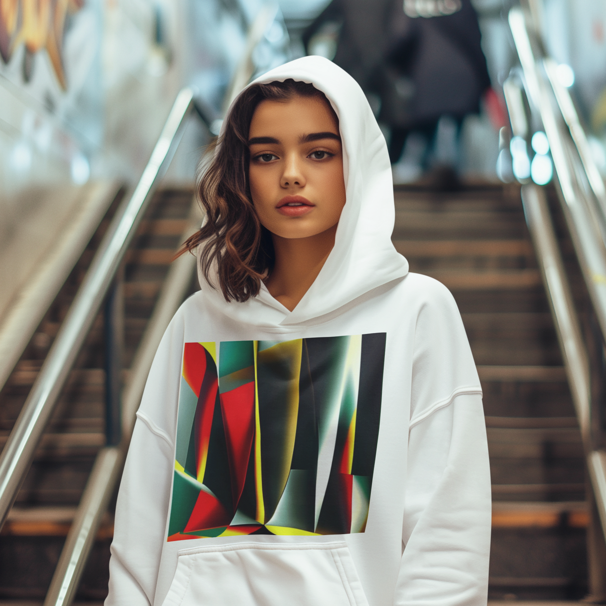 K#512 - Urban Vibes Hoodie – Abstrakte Streetart in Bewegung | Kirrify