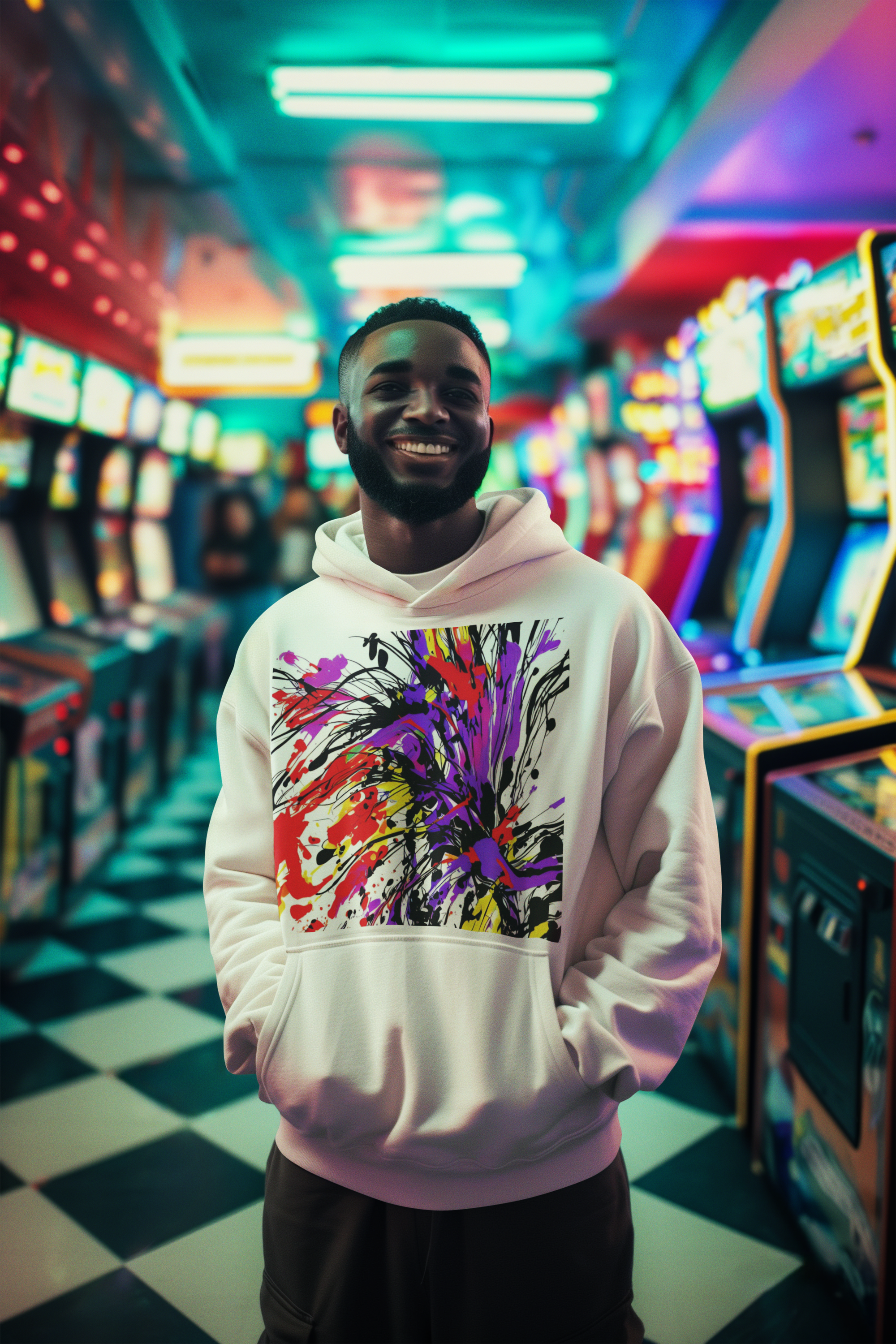 K#522 - Color Burst Hoodie – Explosion aus Farbe und Energie | Kirrify