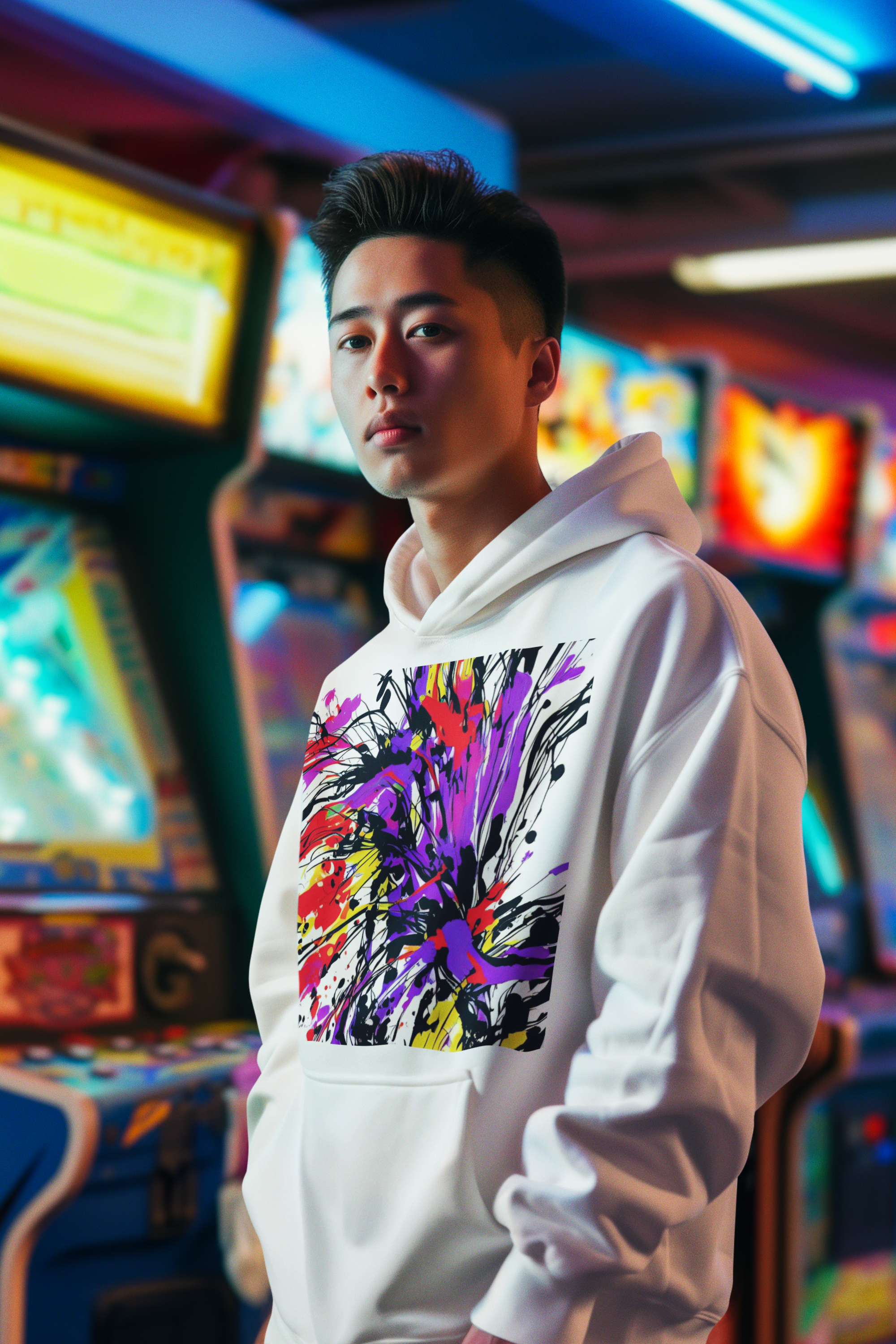 K#522 - Color Burst Hoodie – Explosion aus Farbe und Energie | Kirrify