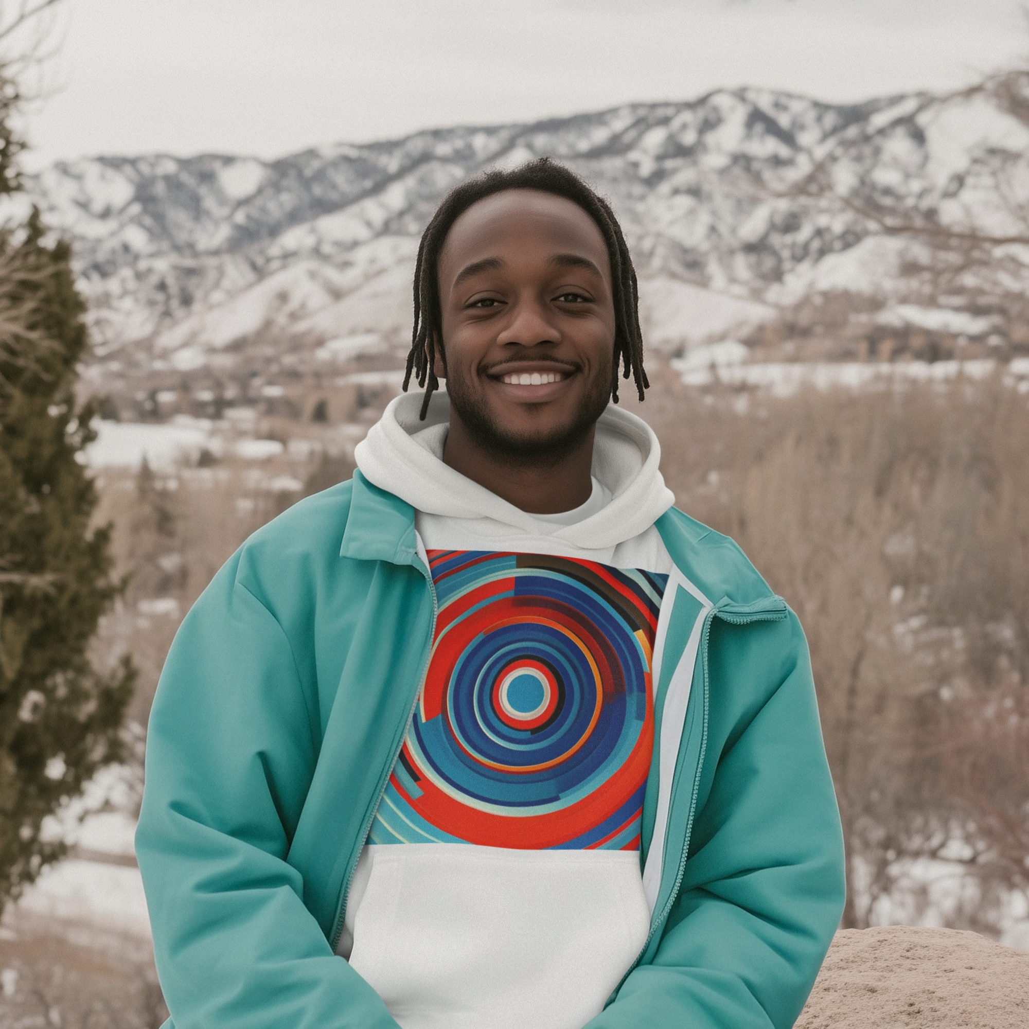 K#523 - Circular Energy Hoodie – Farbringe voller Dynamik | Kirrify
