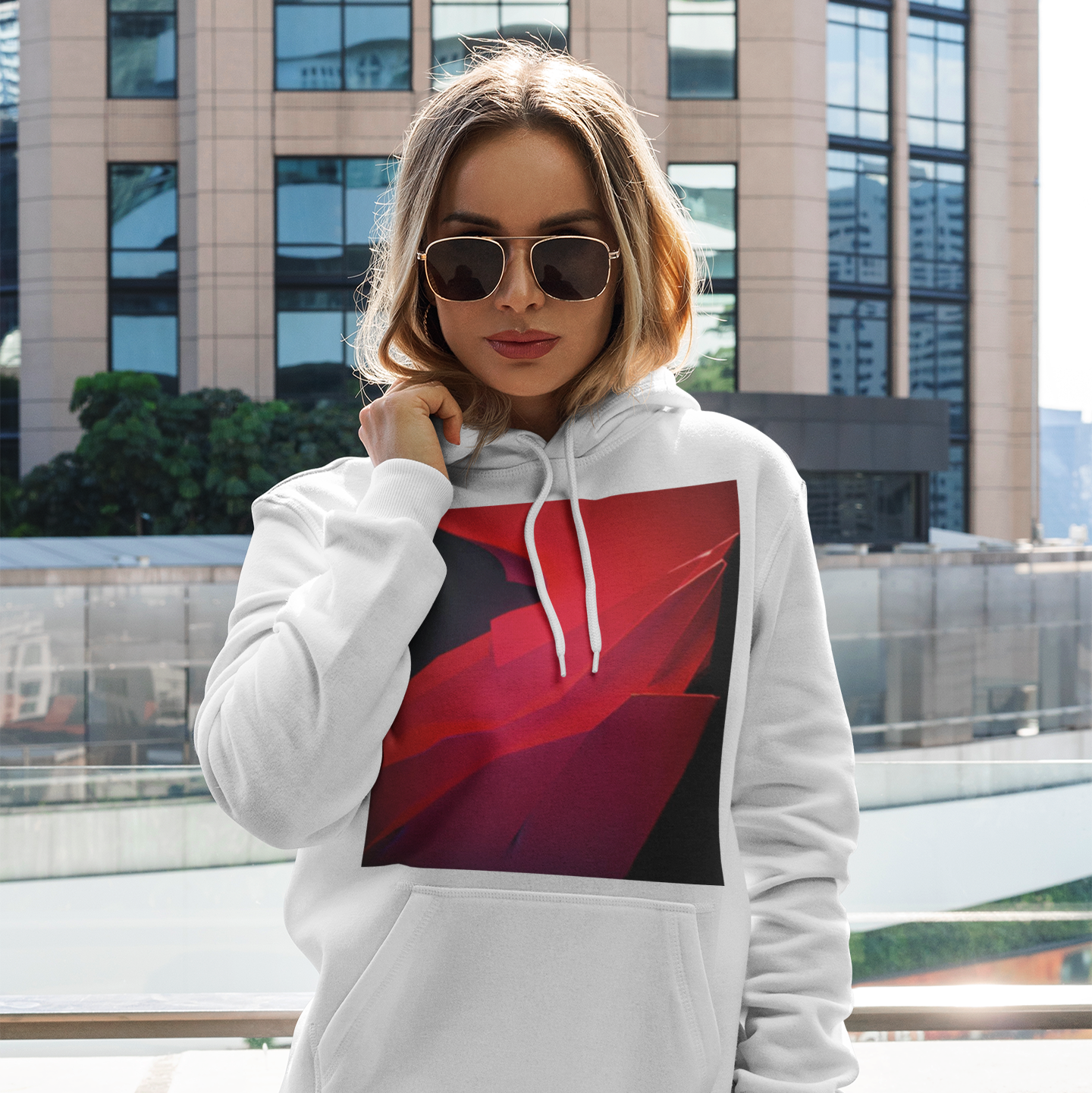 K#532 - Red Flow Art Sweater – Unisex Christmas Vibe by Kirrify