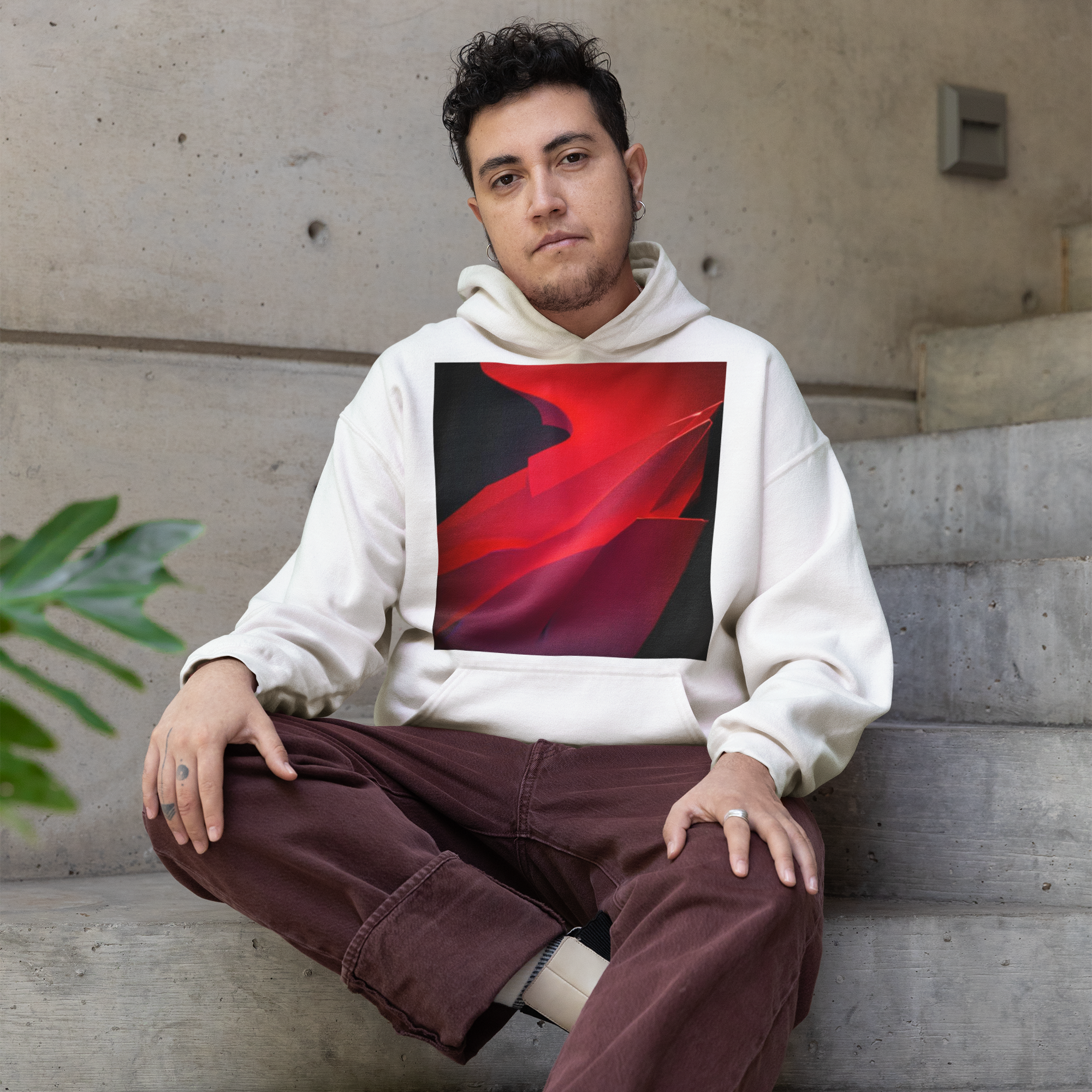 K#532 - Red Flow Art Sweater – Unisex Christmas Vibe by Kirrify