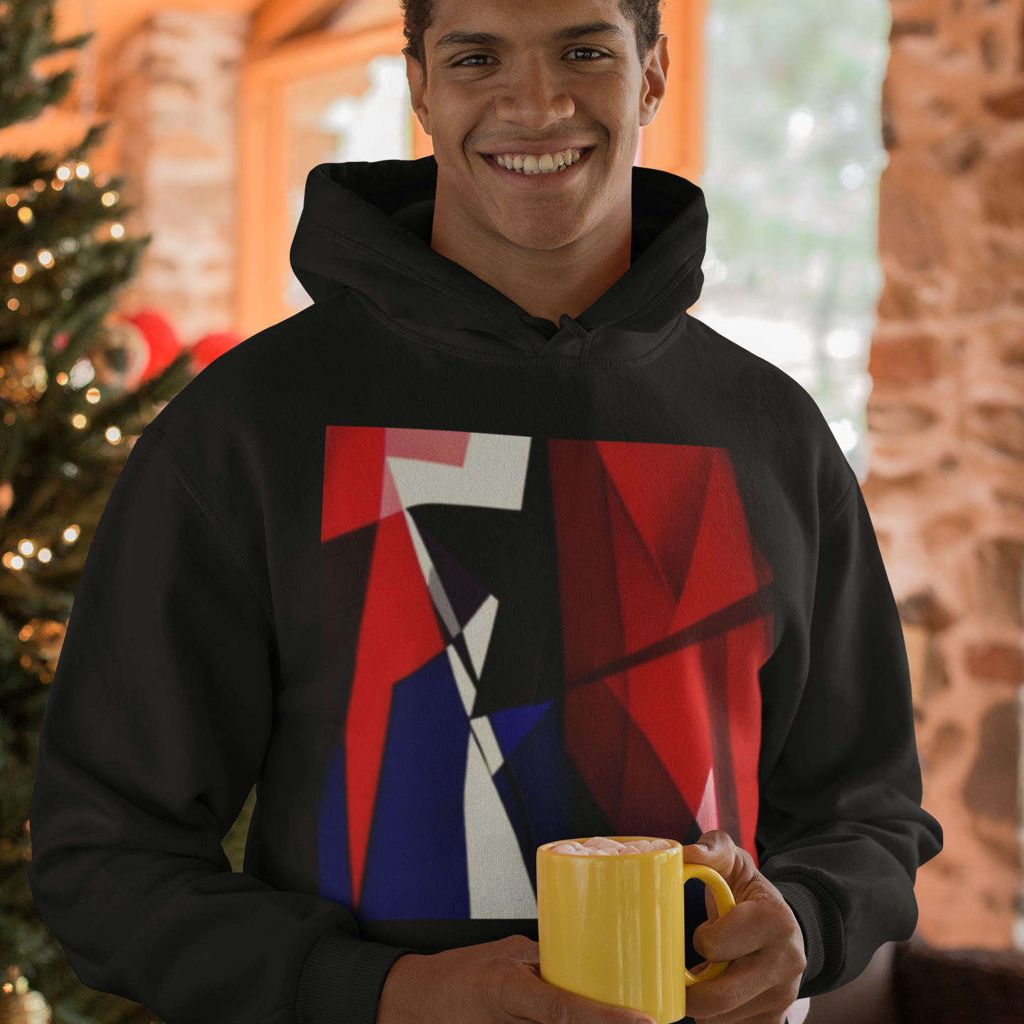K#539 - Red Blue Geometry Hoodie – Kirrify Unisex Art Collection