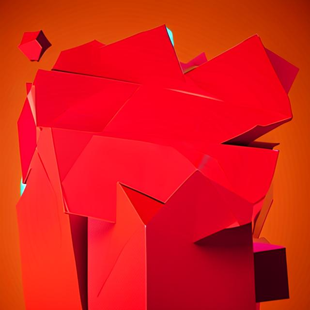 K#541 - Orange Red Geometry Hoodie – Unisex Art Xmas Drop