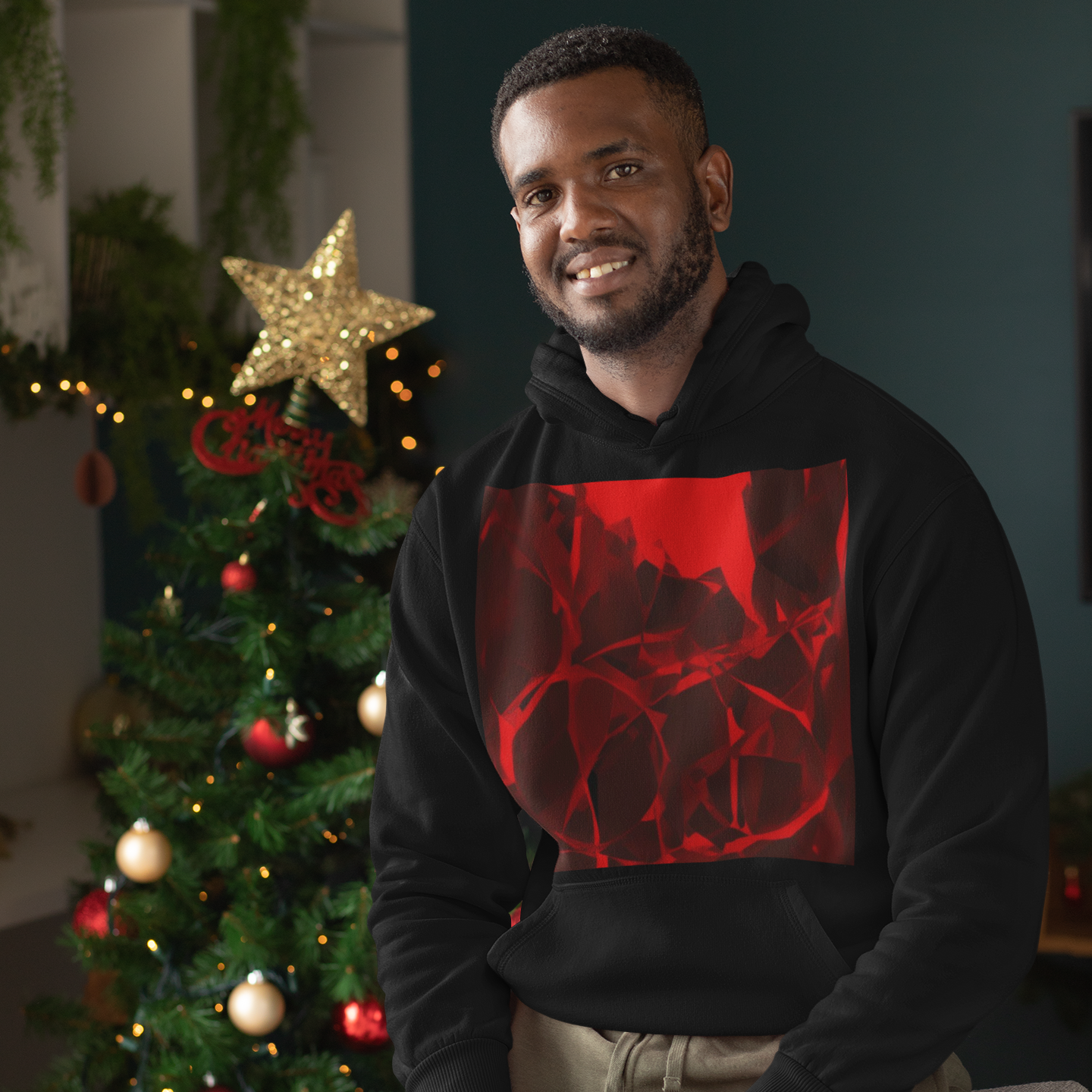 K#546 - Crimson Crystal Hoodie – Kirrify Unisex Christmas Art