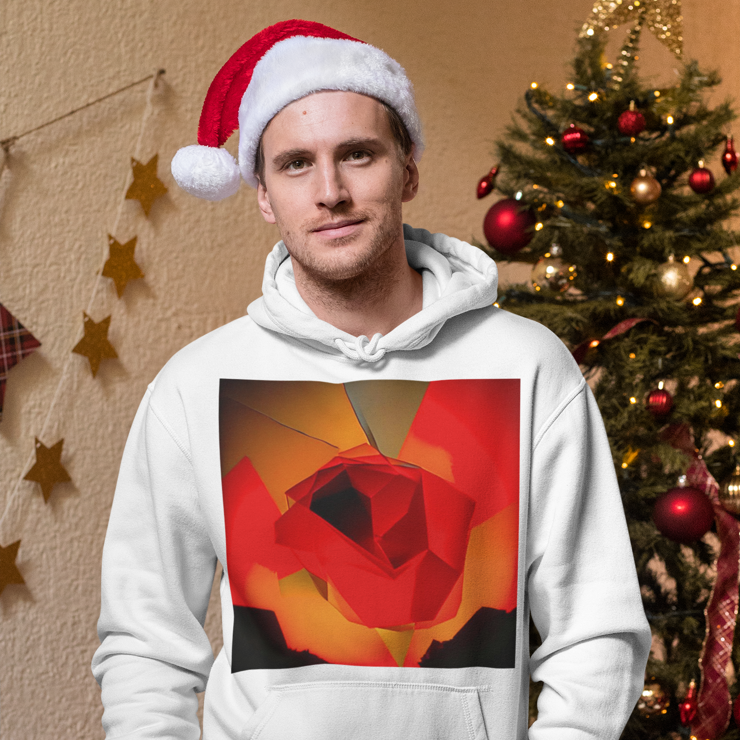 K#547 - Warm Glow Geometry Hoodie – Unisex Kirrify Christmas Art