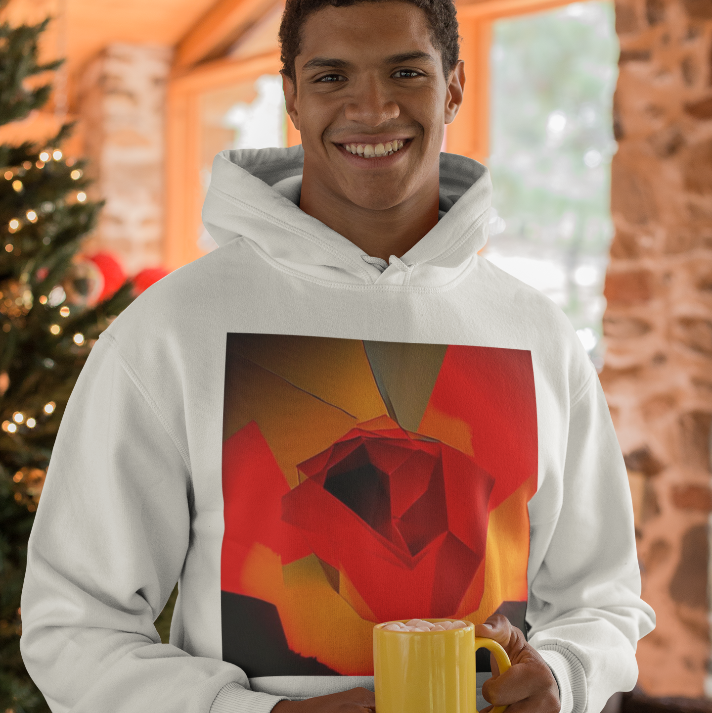 K#547 - Warm Glow Geometry Hoodie – Unisex Kirrify Christmas Art