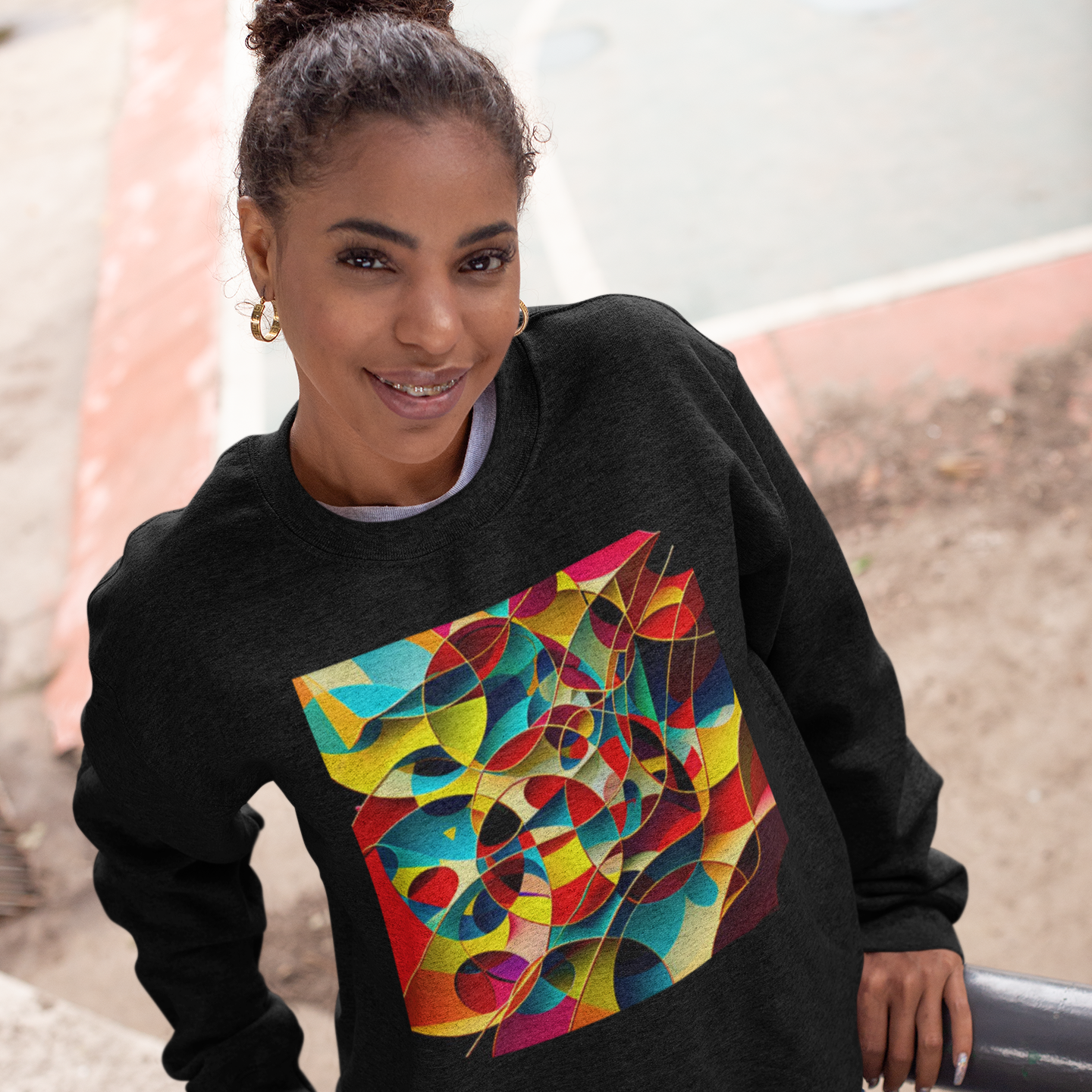 #505 -Color Symphony Hoodie – Energie & Bewegung in Farbe | Kirrify