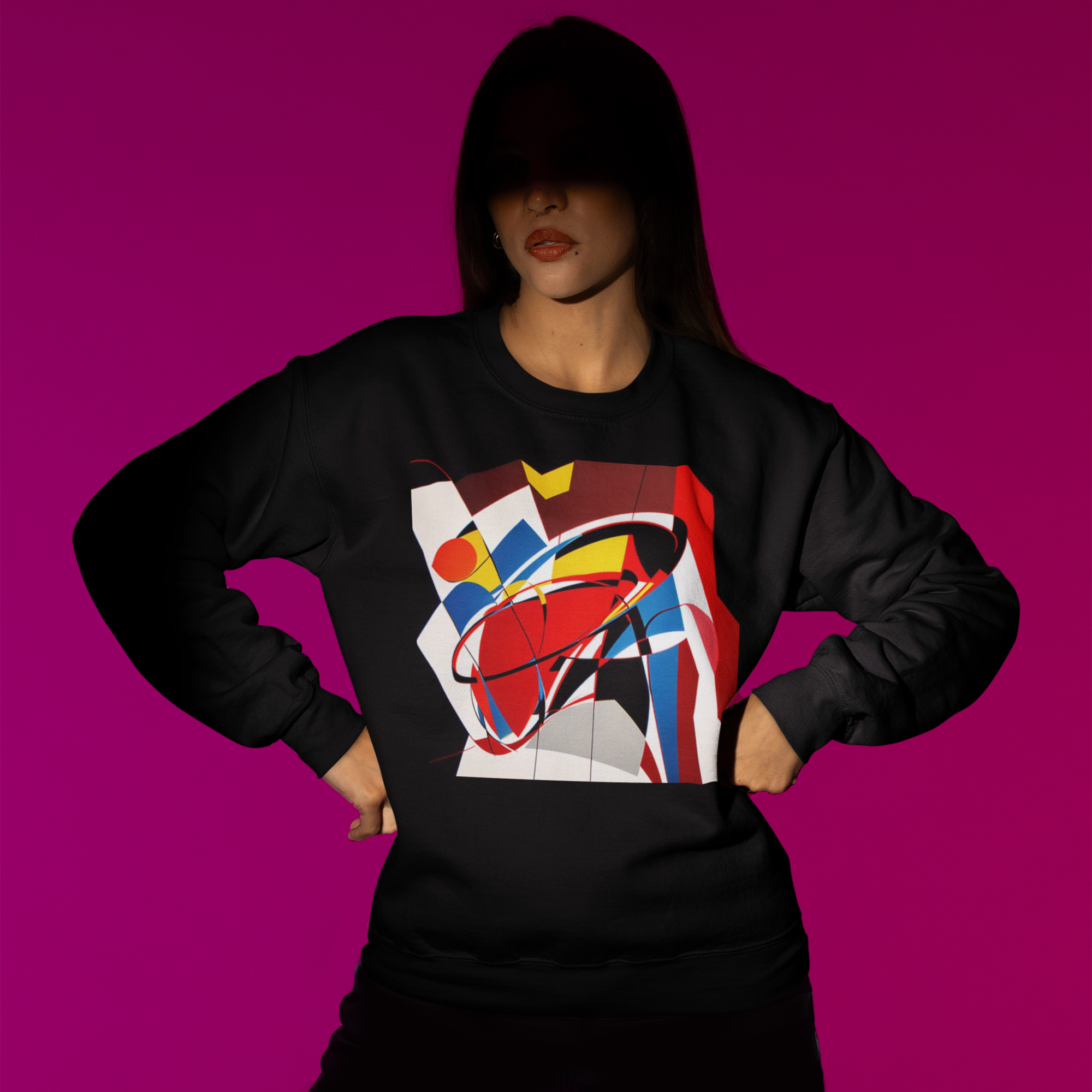 K#429 - Abstract Pulse Sweatshirt – Bewegung in Farbe & Form | Kirrify Kinetic