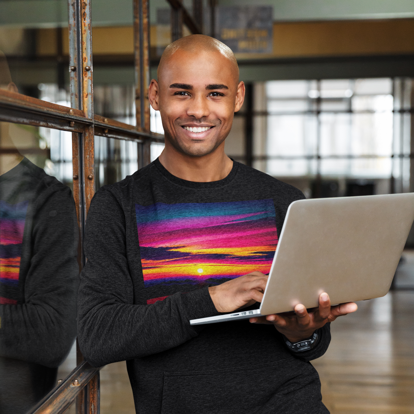 K#404 - Sunset Drive Sweatshirt – Farbintensiver Horizont & Road Vibes | Kirrify