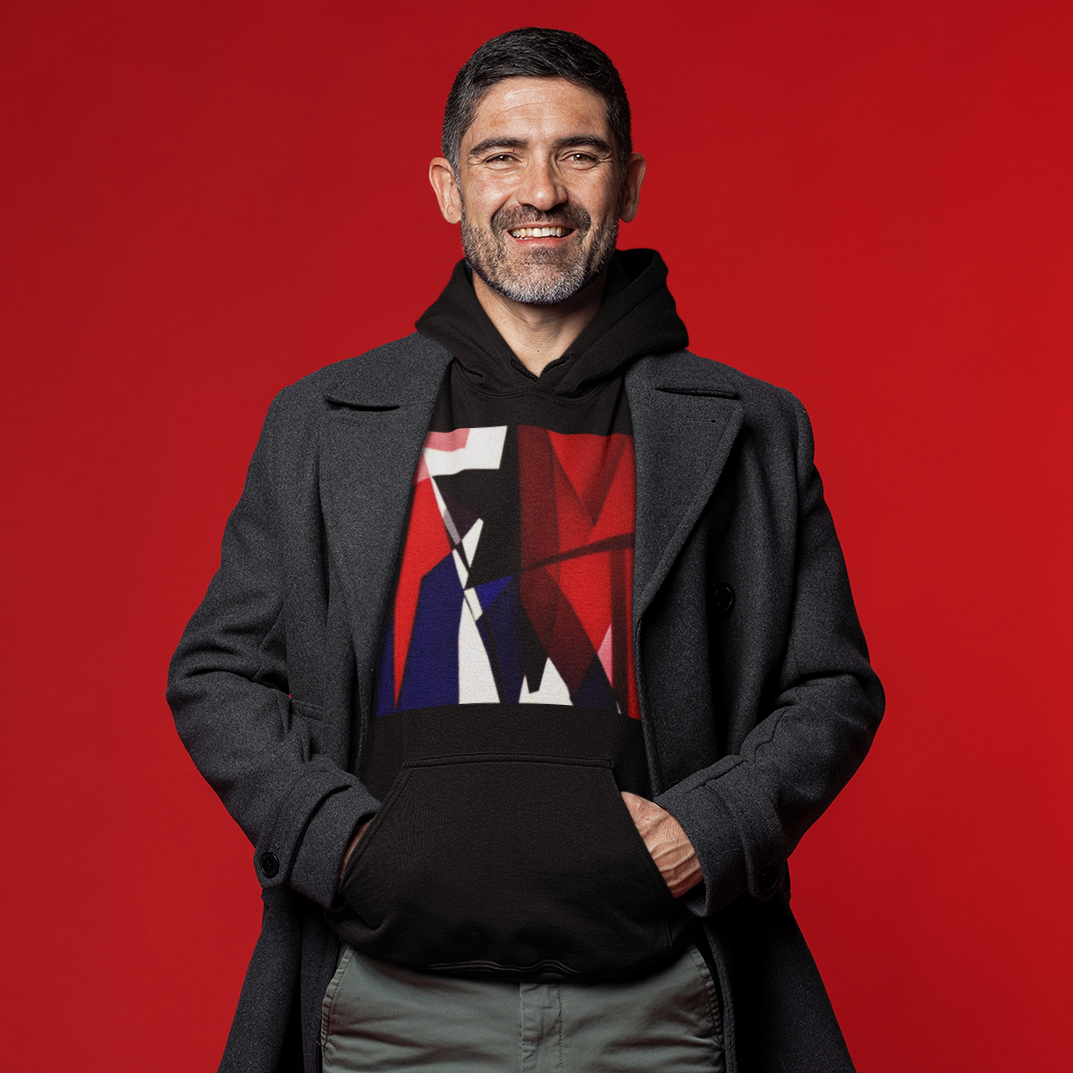 K#539 - Red Blue Geometry Hoodie – Kirrify Unisex Art Collection