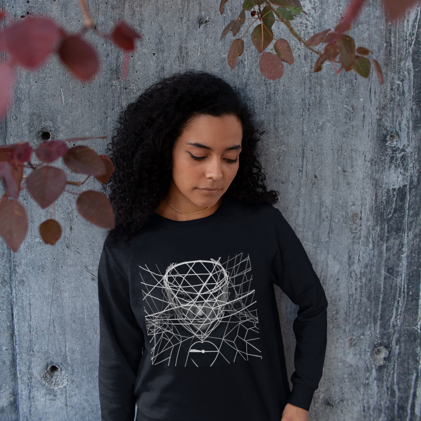 K#503 - Geometric Mind Hoodie – Schwarzweiß trifft Vision | Kirrify