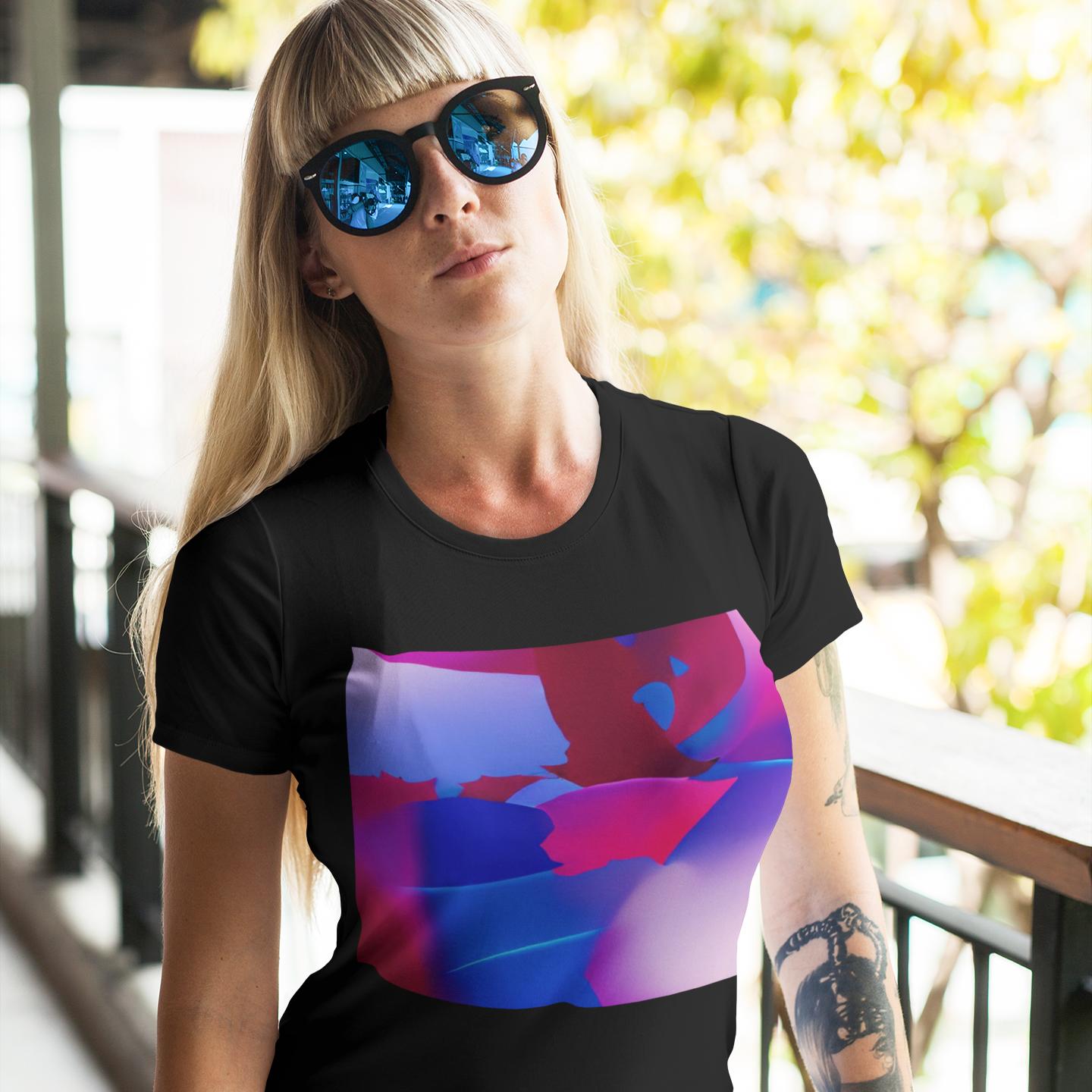 K#151 - Neon Drift T-Shirt – Abstrakte Energie in Farbe & Bewegung | Kirrify