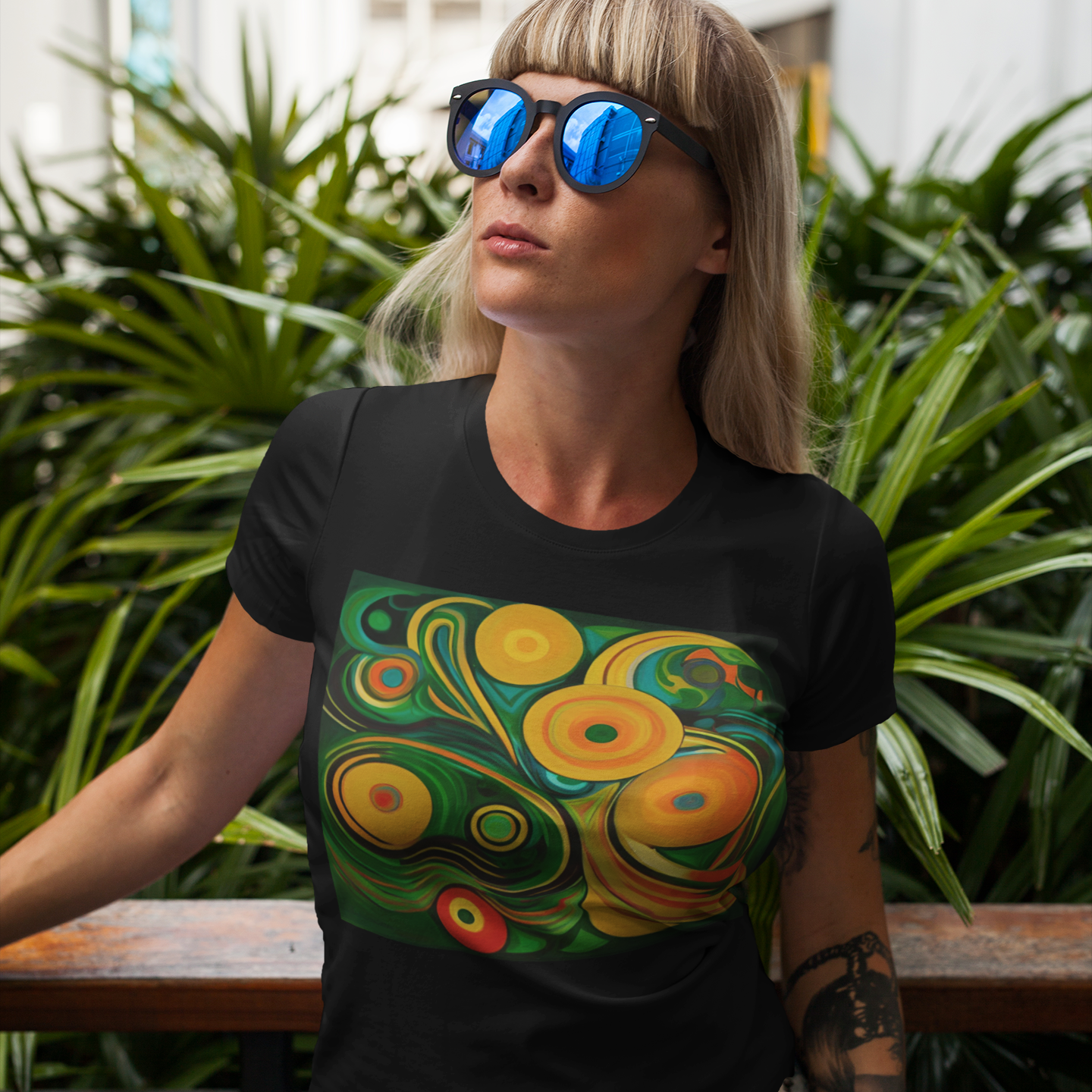 K#186 - Solar Vortex T-Shirt – Energie & Bewegung in Farbe | Kirrify Flow