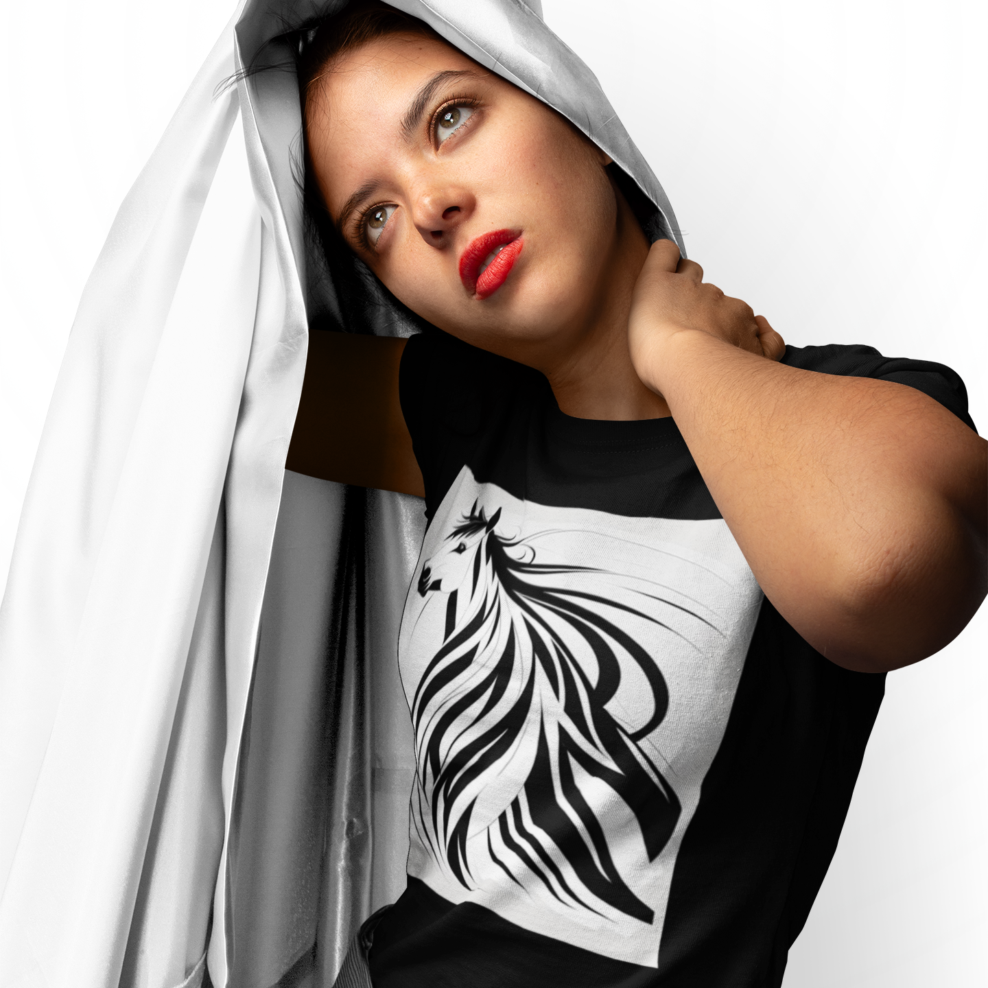 K#111 - Horse Spirit T-Shirt – Stärke & Freiheit im Monoline-Stil | Kirrify