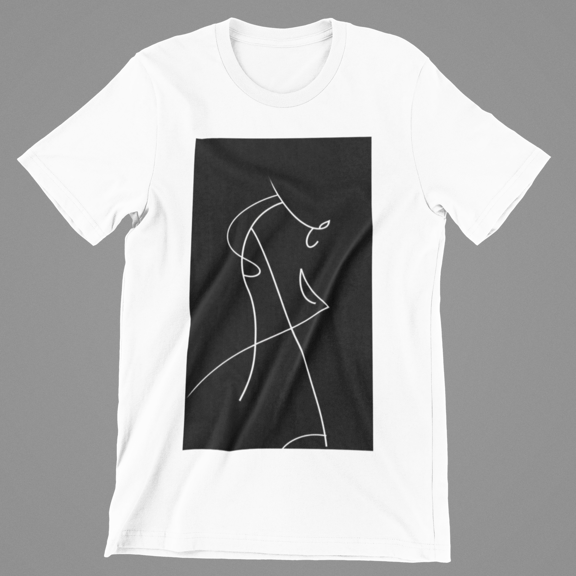 K#137 - Equine Grace T-Shirt – Minimalistische Pferdekunst in Schwarz & Weiß | Kirrify