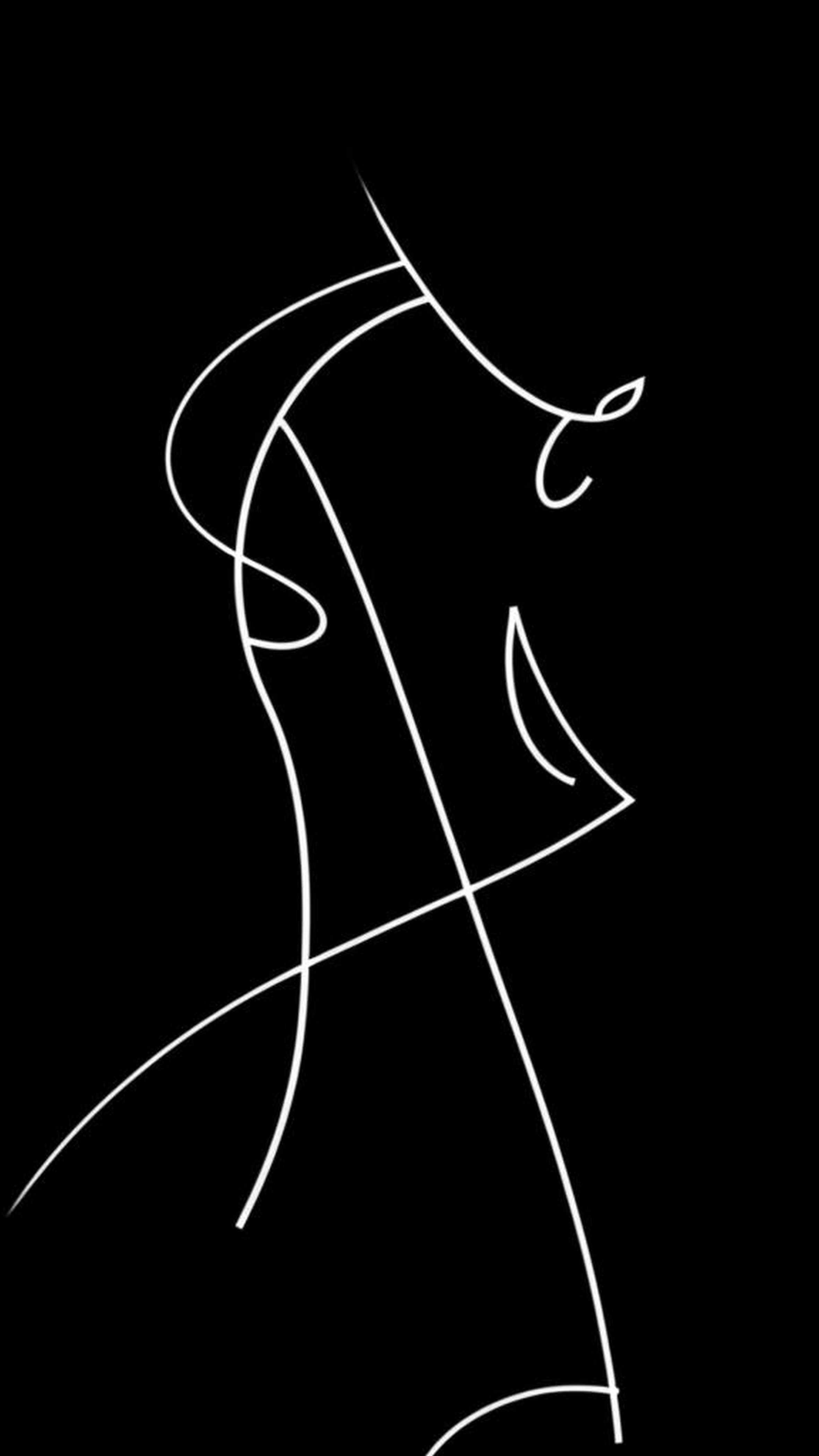 K#137 - Equine Grace T-Shirt – Minimalistische Pferdekunst in Schwarz & Weiß | Kirrify