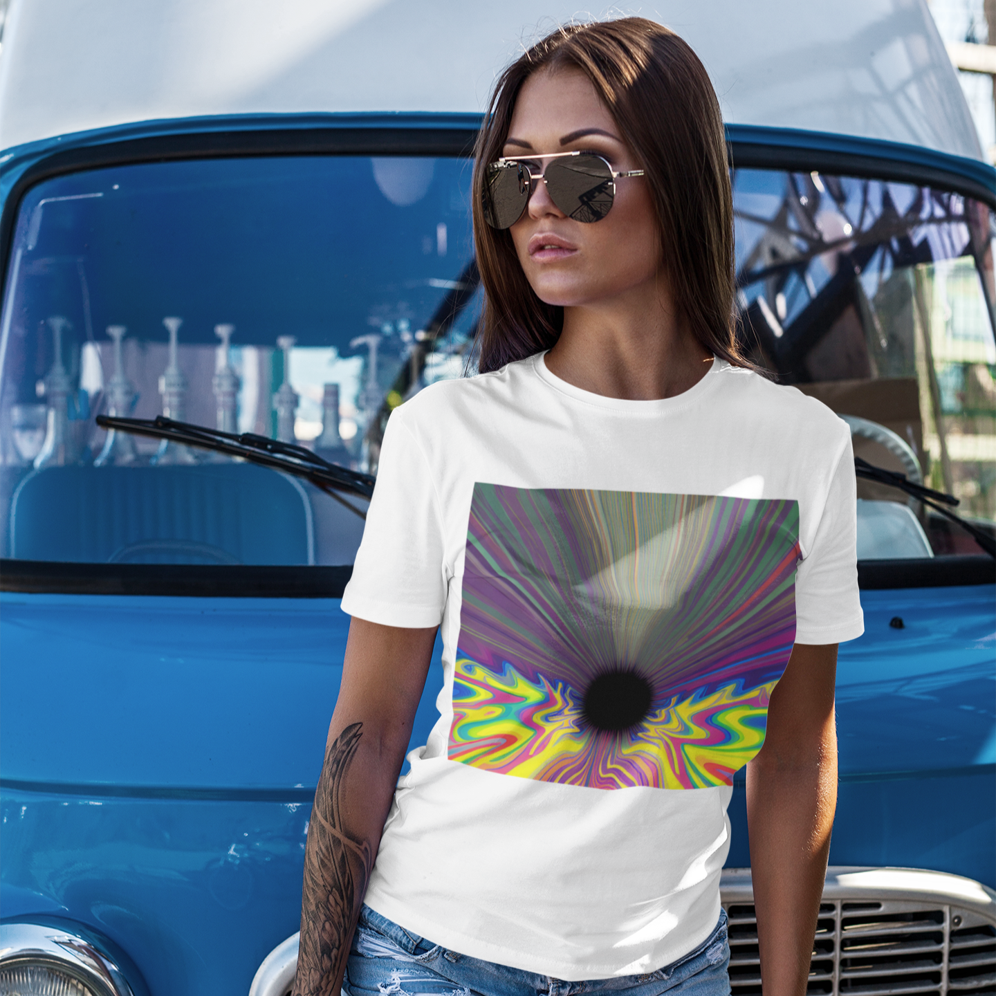 K#156 - Spectrum Vortex T-Shirt – Farben in Bewegung | Kirrify Flow Series