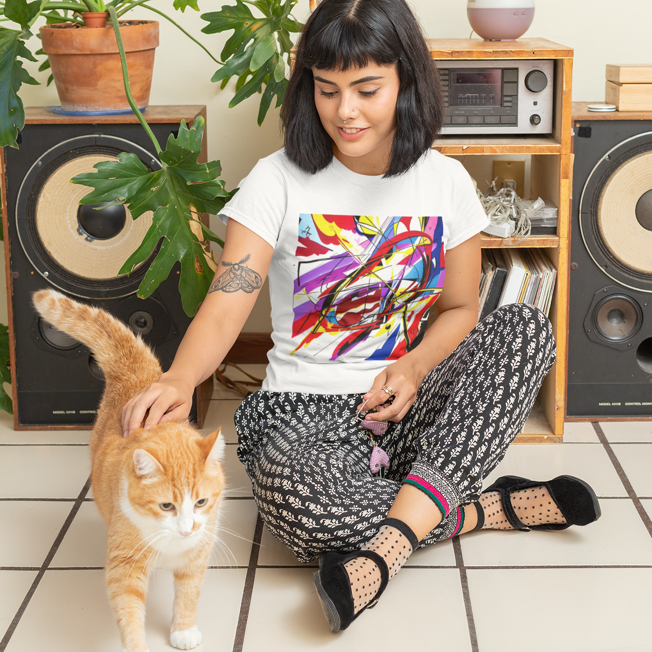 k#209 - Rhythmic Motion T-Shirt – Energie & Farbe in Bewegung | Kirrify