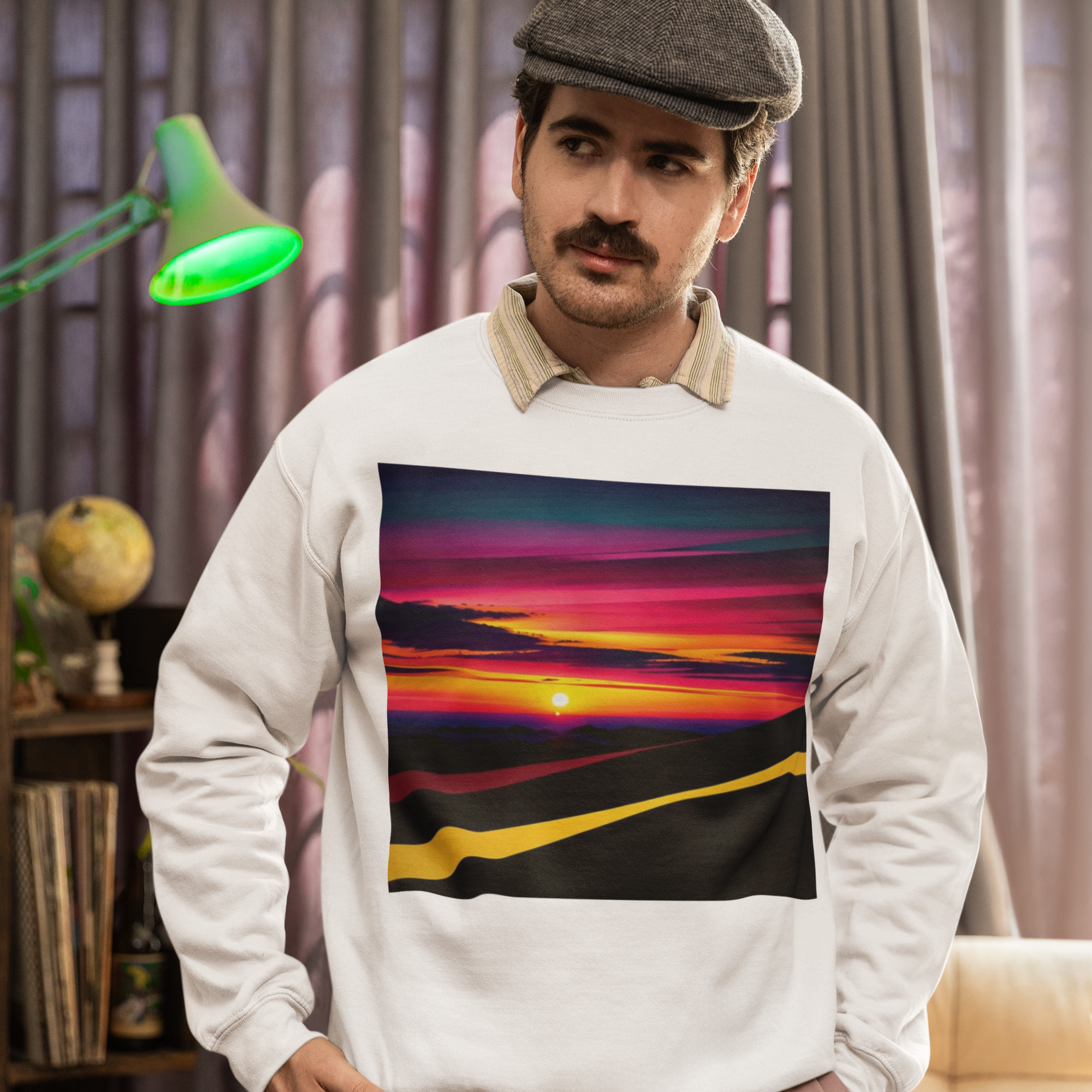 K#404 - Sunset Drive Sweatshirt – Farbintensiver Horizont & Road Vibes | Kirrify