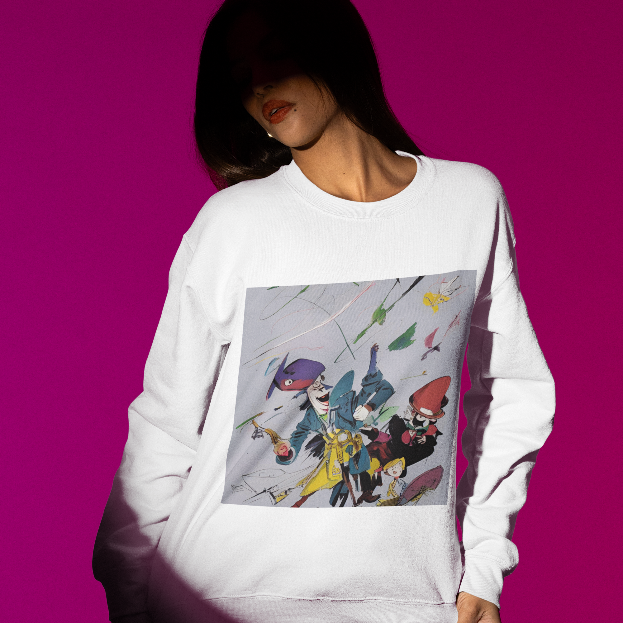 K#411 - Avantgarde Parade Sweatshirt – Kunstvolle Bewegung & Humor | Kirrify