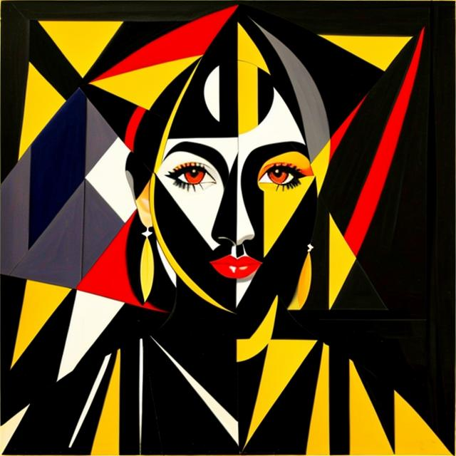 K#415 - Solaris Face Sweatshirt – Kubistische Kunst & Farbe in Bewegung | Kirrify